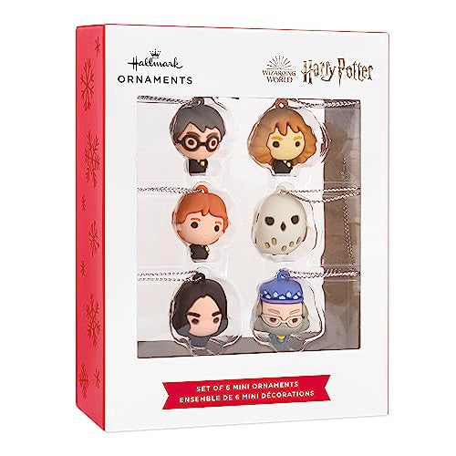 Hallmark Harry Potter and Friends Miniature Christmas Ornaments,Plastic, Set of 6