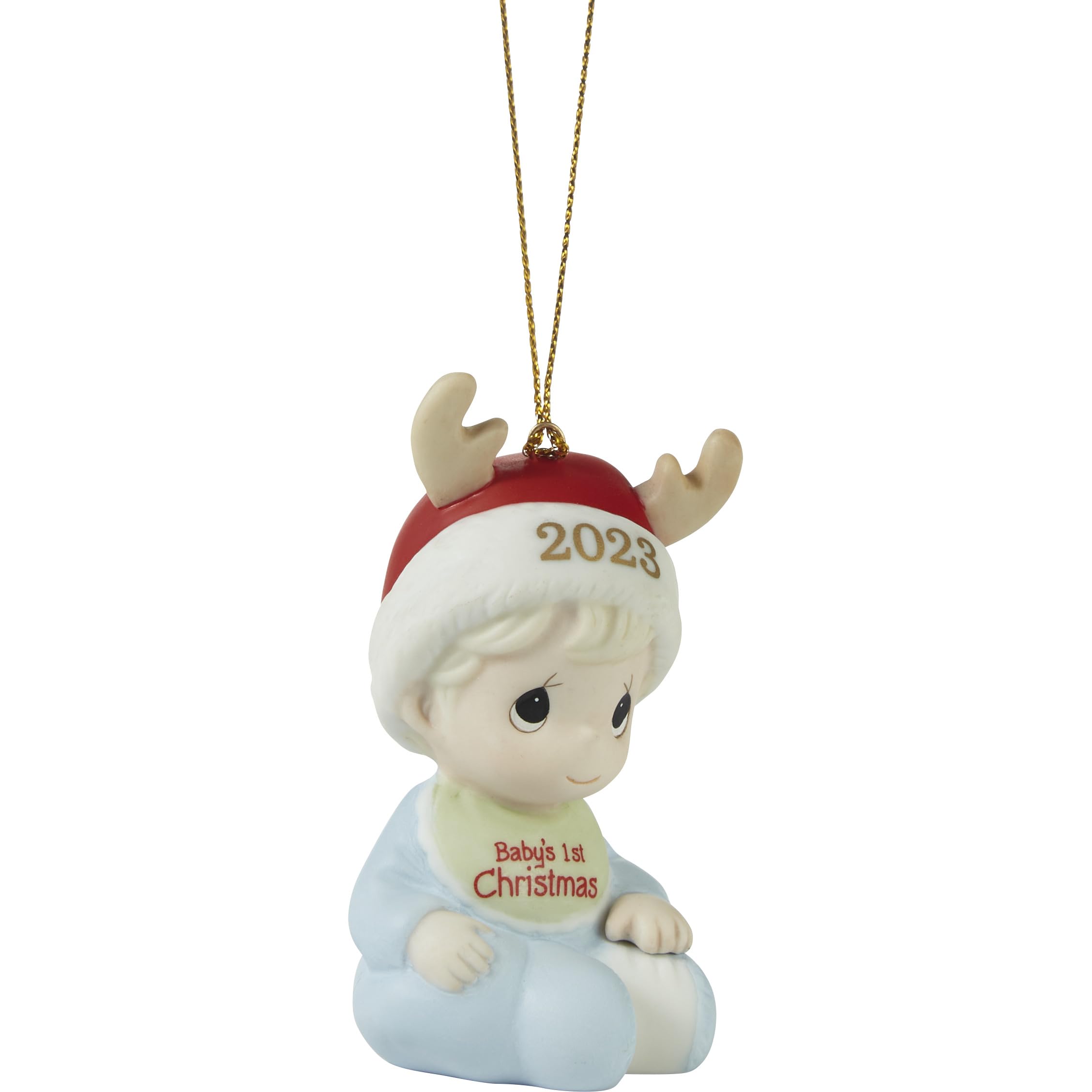 Precious Moments 231006 Baby’s First Christmas 2023 Dated Boy Bisque Porcelain Ornament