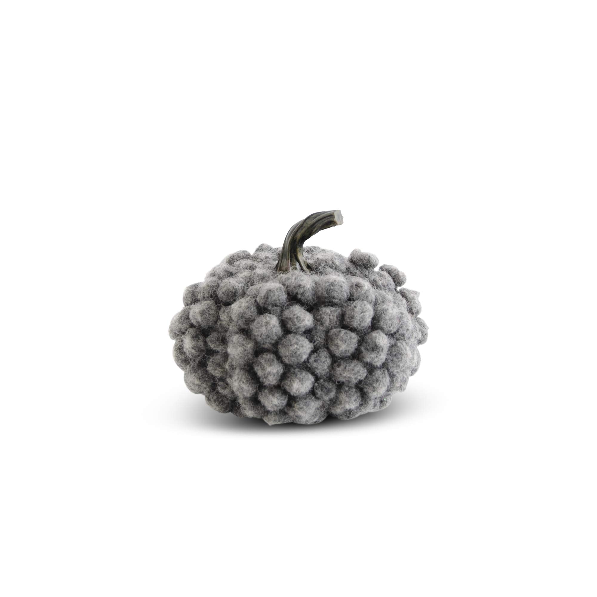 Gray Tuffed Fabric Pumpkin