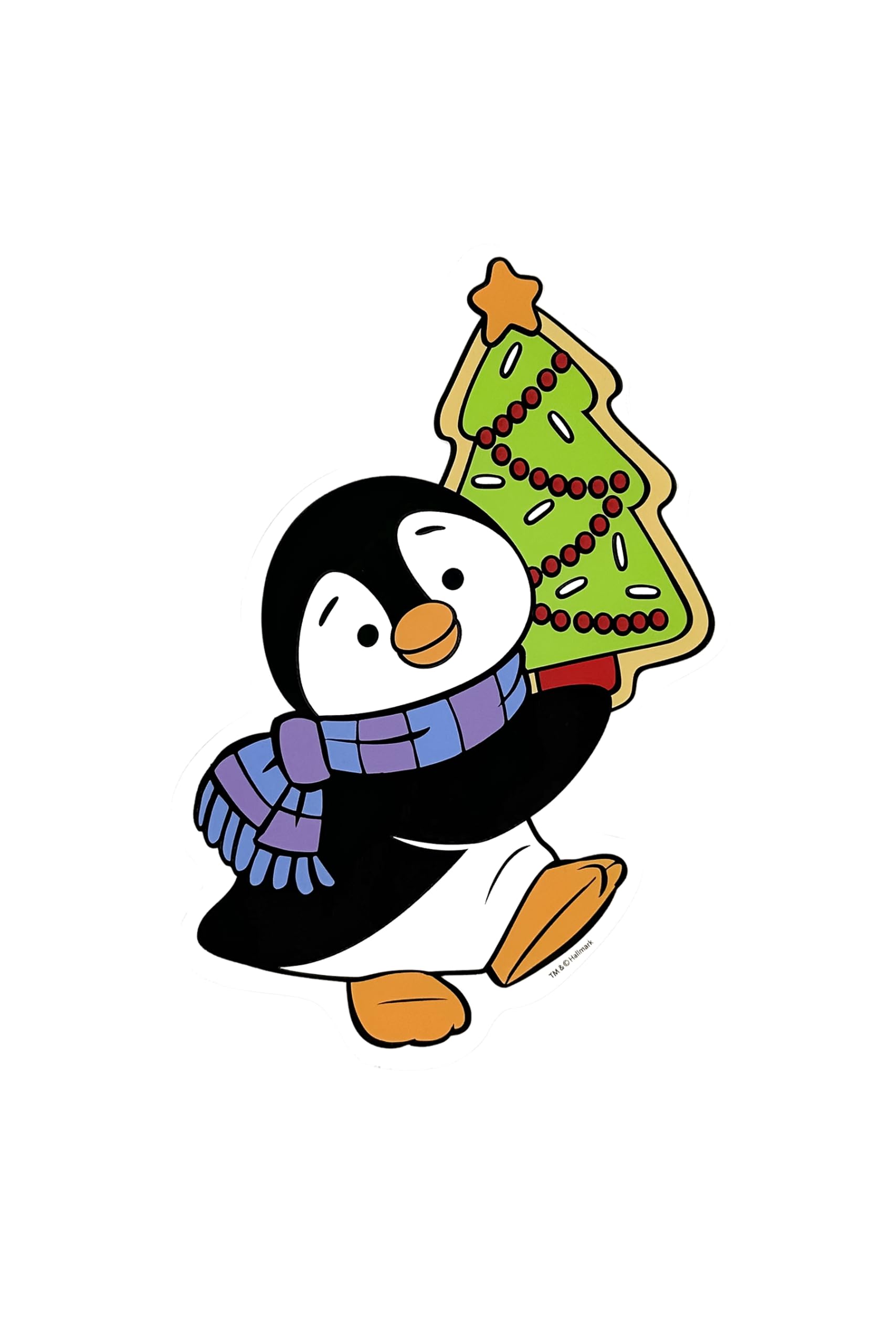 Hallmark Keepsake Playful Penguins Reusable Gel Window Clings Set of 6