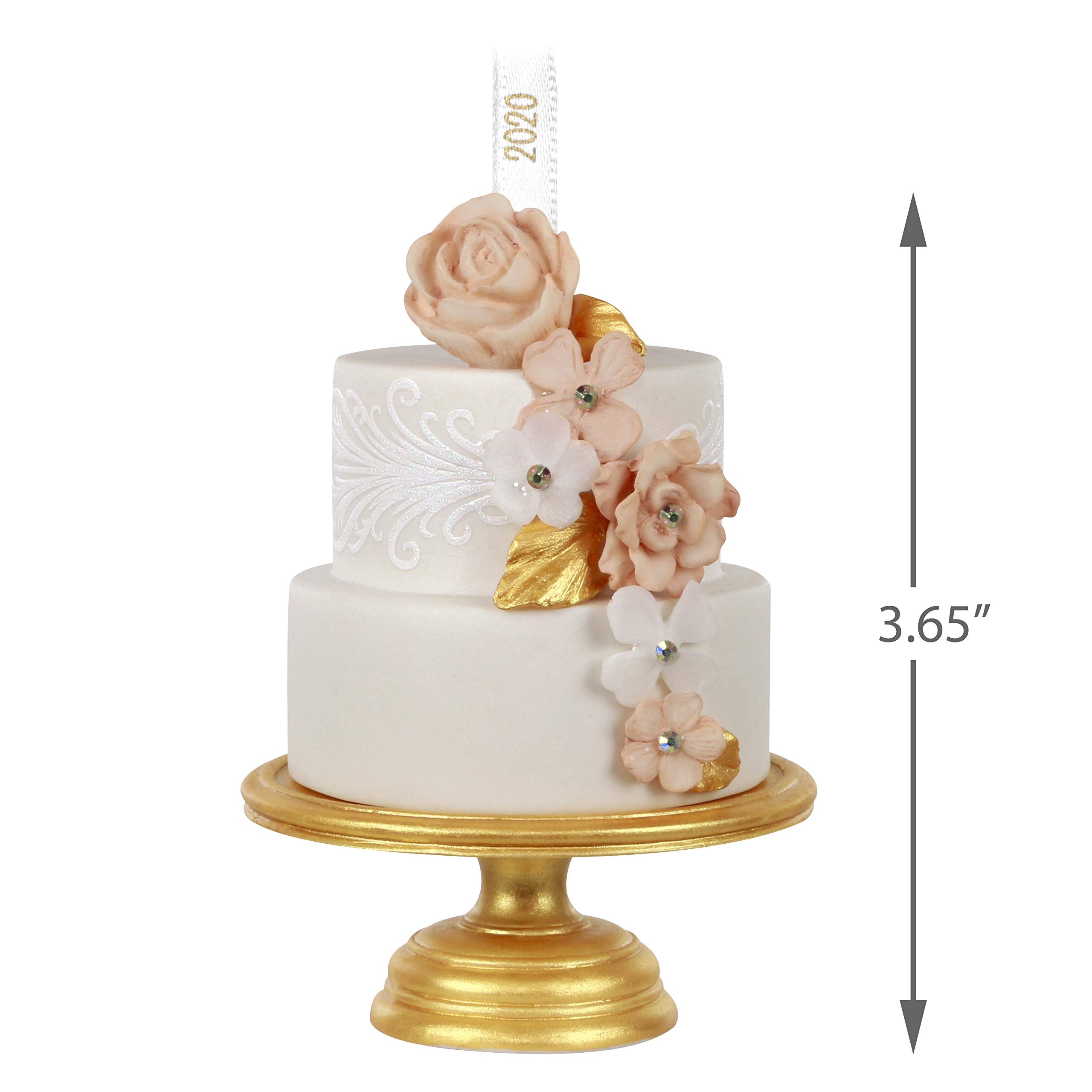 Hallmark Keepsake Christmas Ornament 2020 Year Dated A Slice of Love Wedding Cake Porcelain