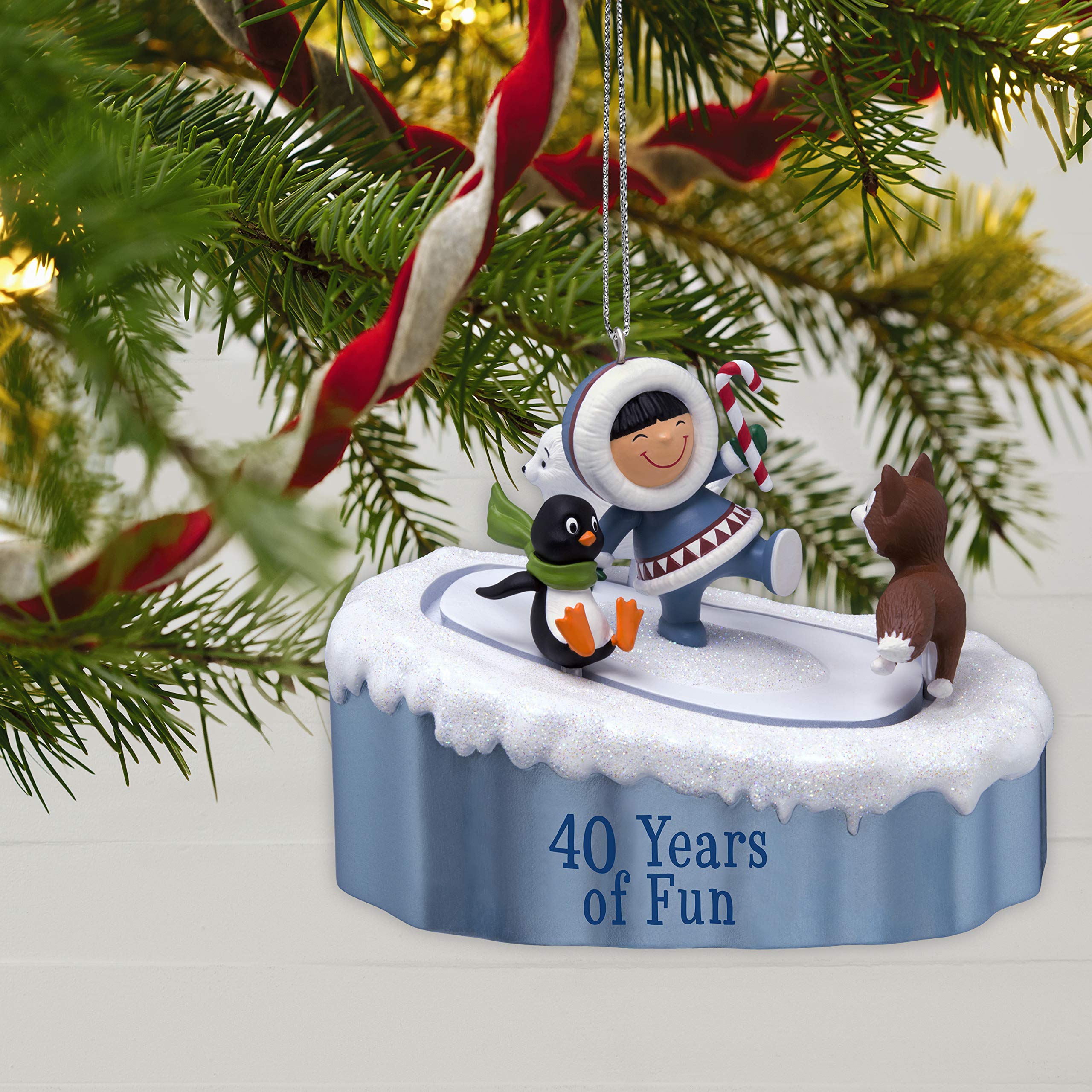 Hallmark Keepsake Christmas Ornament 2019 Year Dated Frosty Friends 40th Anniversary with Motion