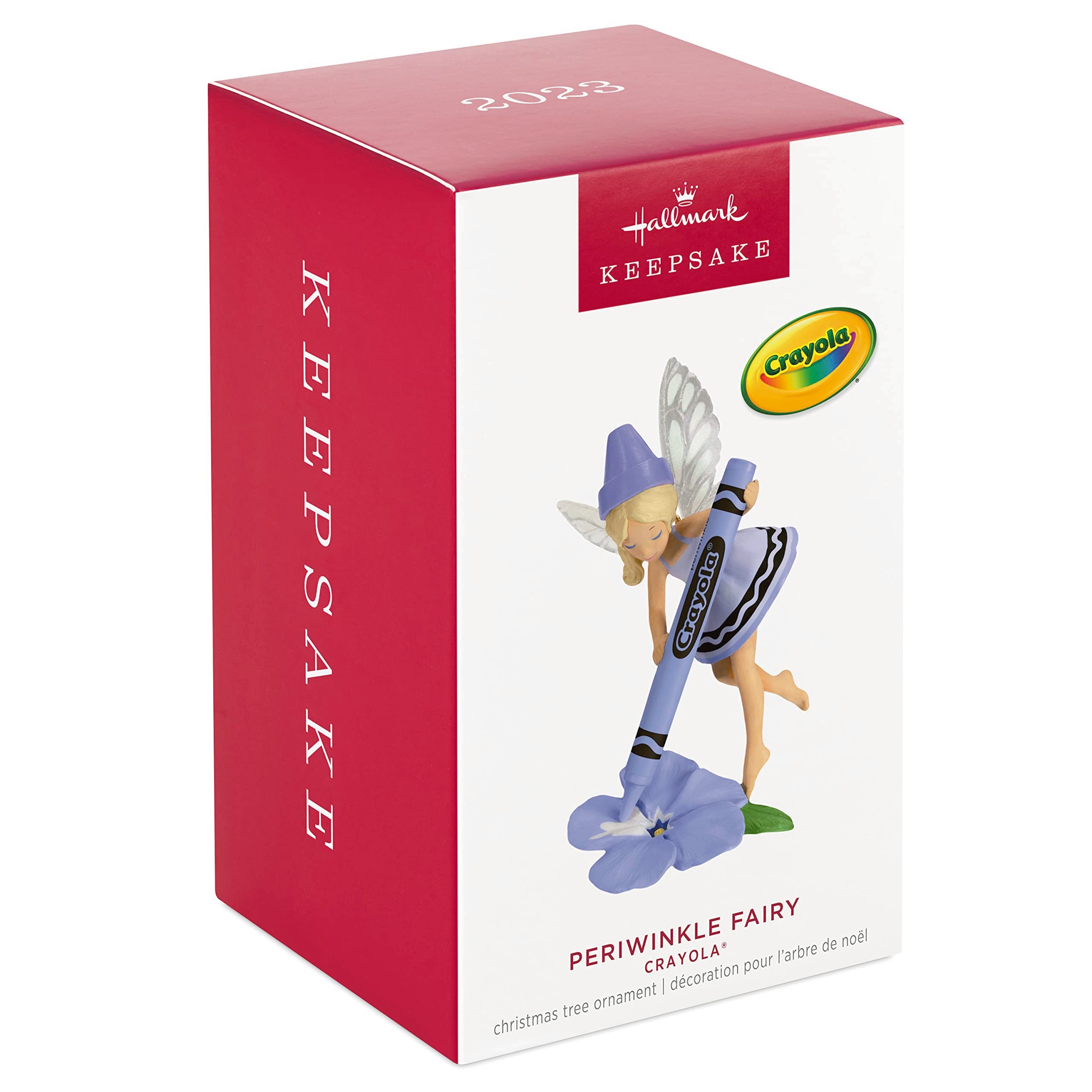 Hallmark Keepsake Christmas Ornament 2023, Crayola Periwinkle Fairy, Gifts for Kids