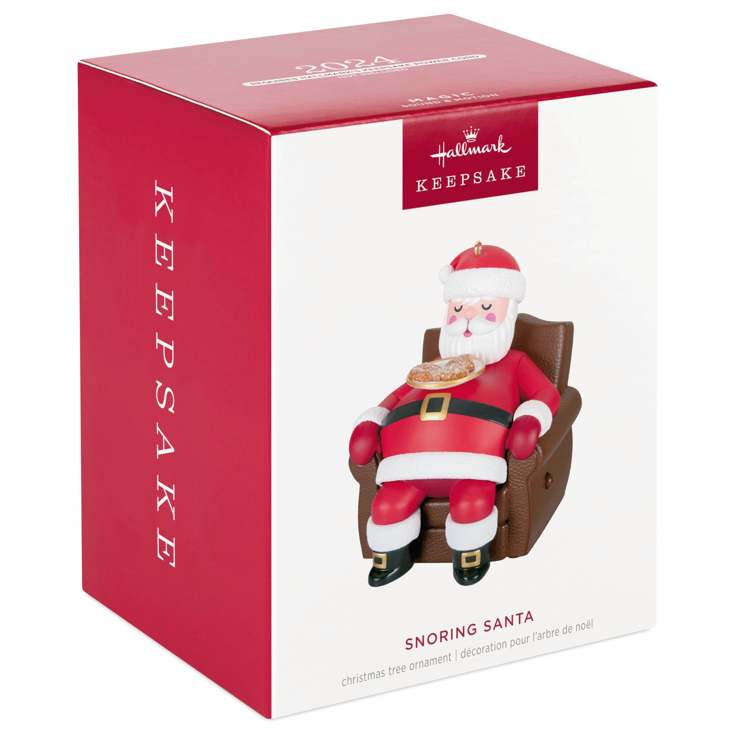 Hallmark Keepsake Christmas Ornament 2024, Snoring Santa With Sound and Motion, Santa Collectors Gifts