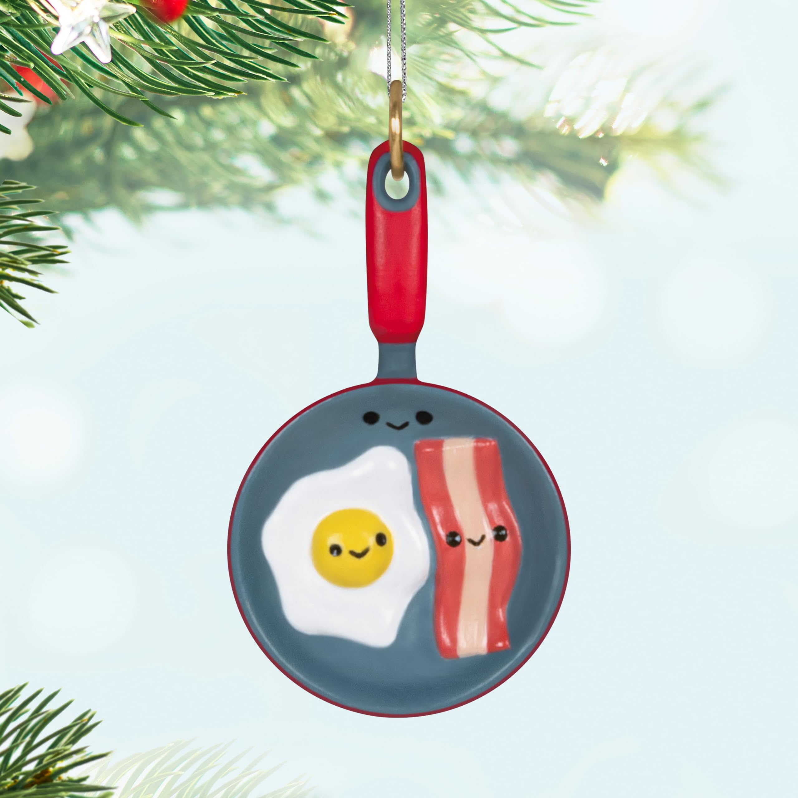 Hallmark Keepsake 1.38" Mini Christmas Ornament 2024, Better Together Bacon and Eggs, Food Gifts