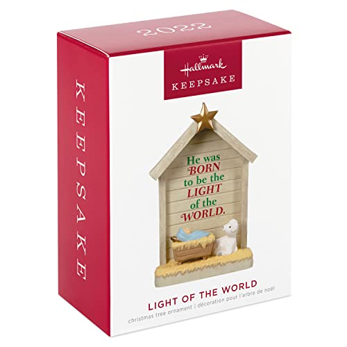 Hallmark Keepsake Plastic Christmas Ornament 2022, Light of The World Nativity