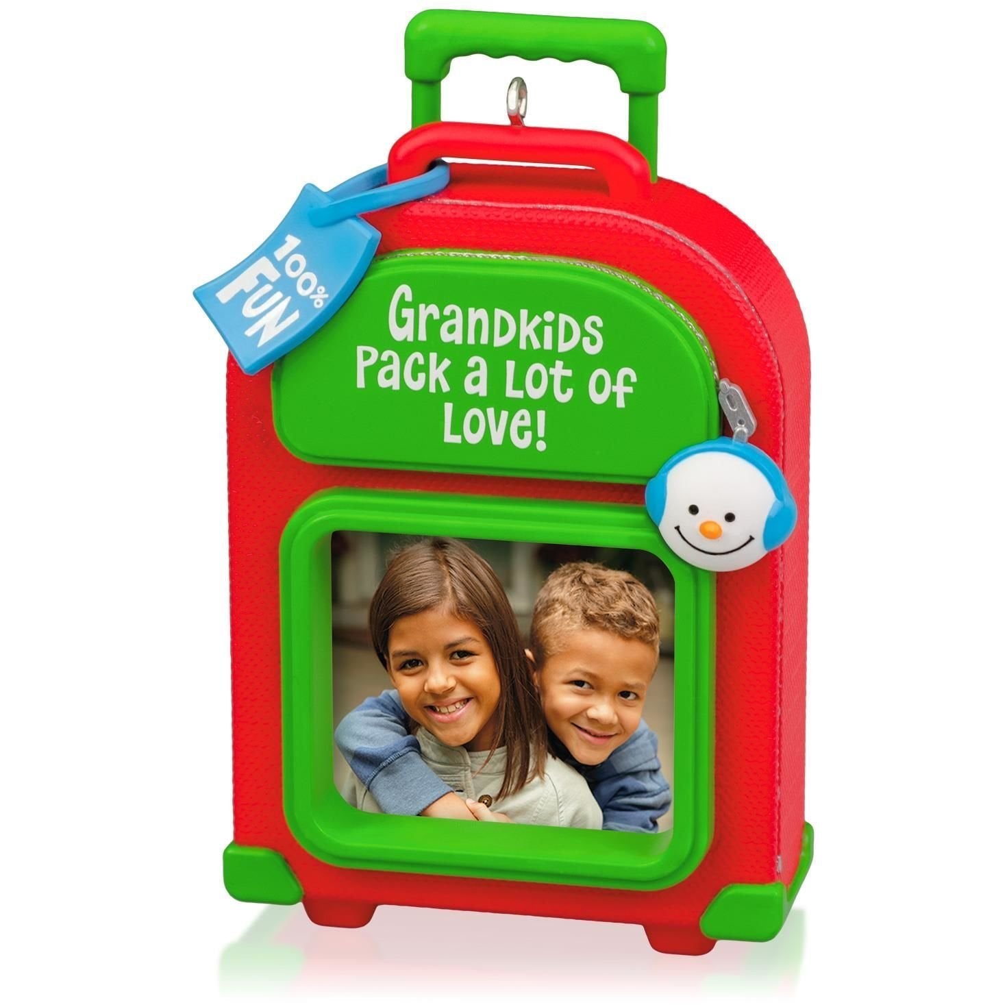 Hallmark Keepsake Ornament Grandkids Luggage Photo Holder
