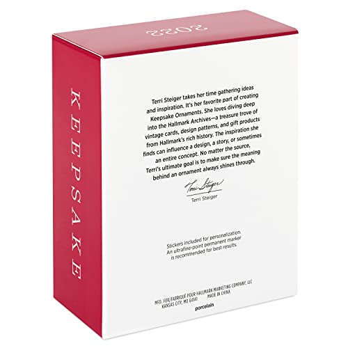 Hallmark Keepsake Christmas Ornament 2022, Happy Beginnings Picture Frame, Porcelain Wedding Gift for Couple