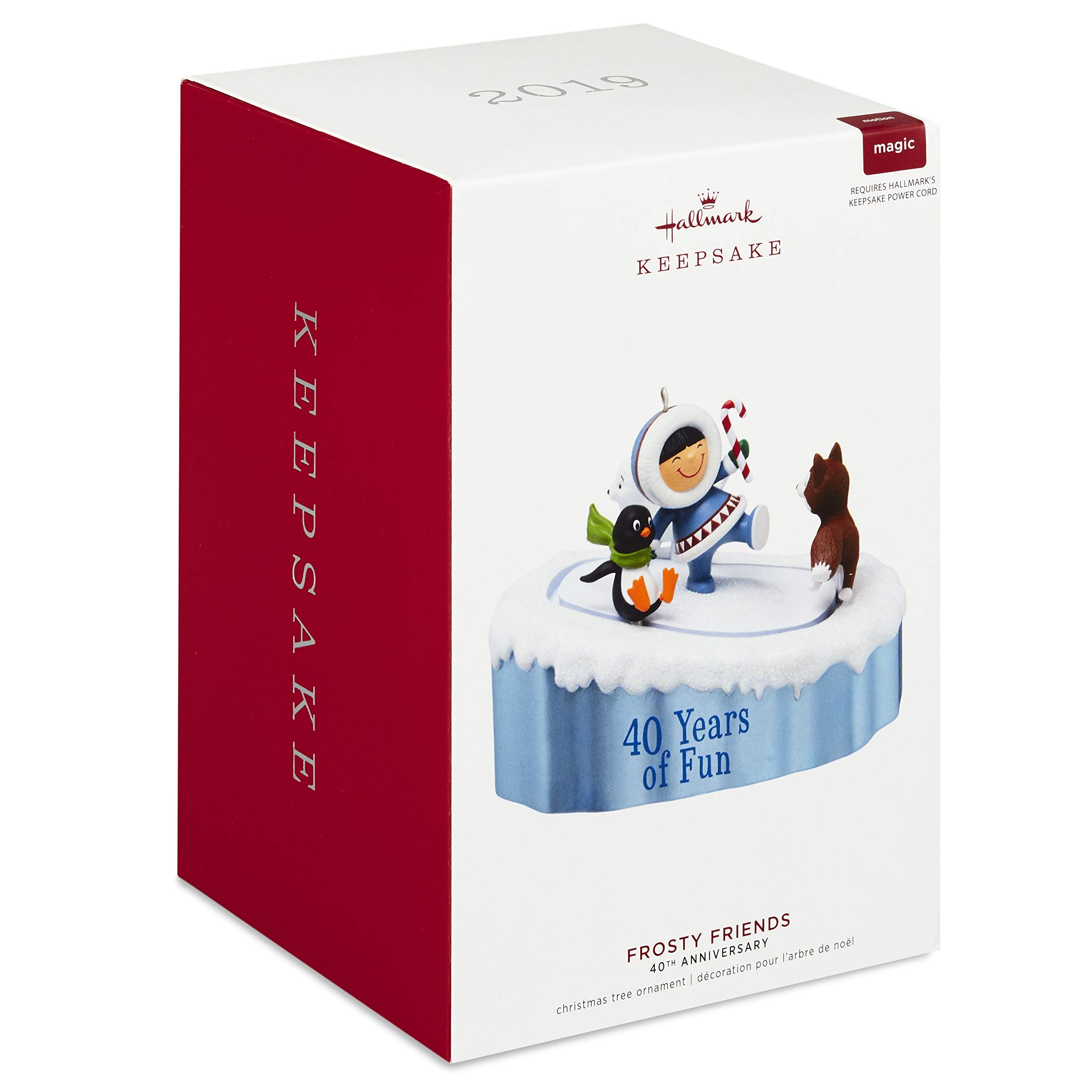 Hallmark Keepsake Christmas Ornament 2019 Year Dated Frosty Friends 40th Anniversary with Motion
