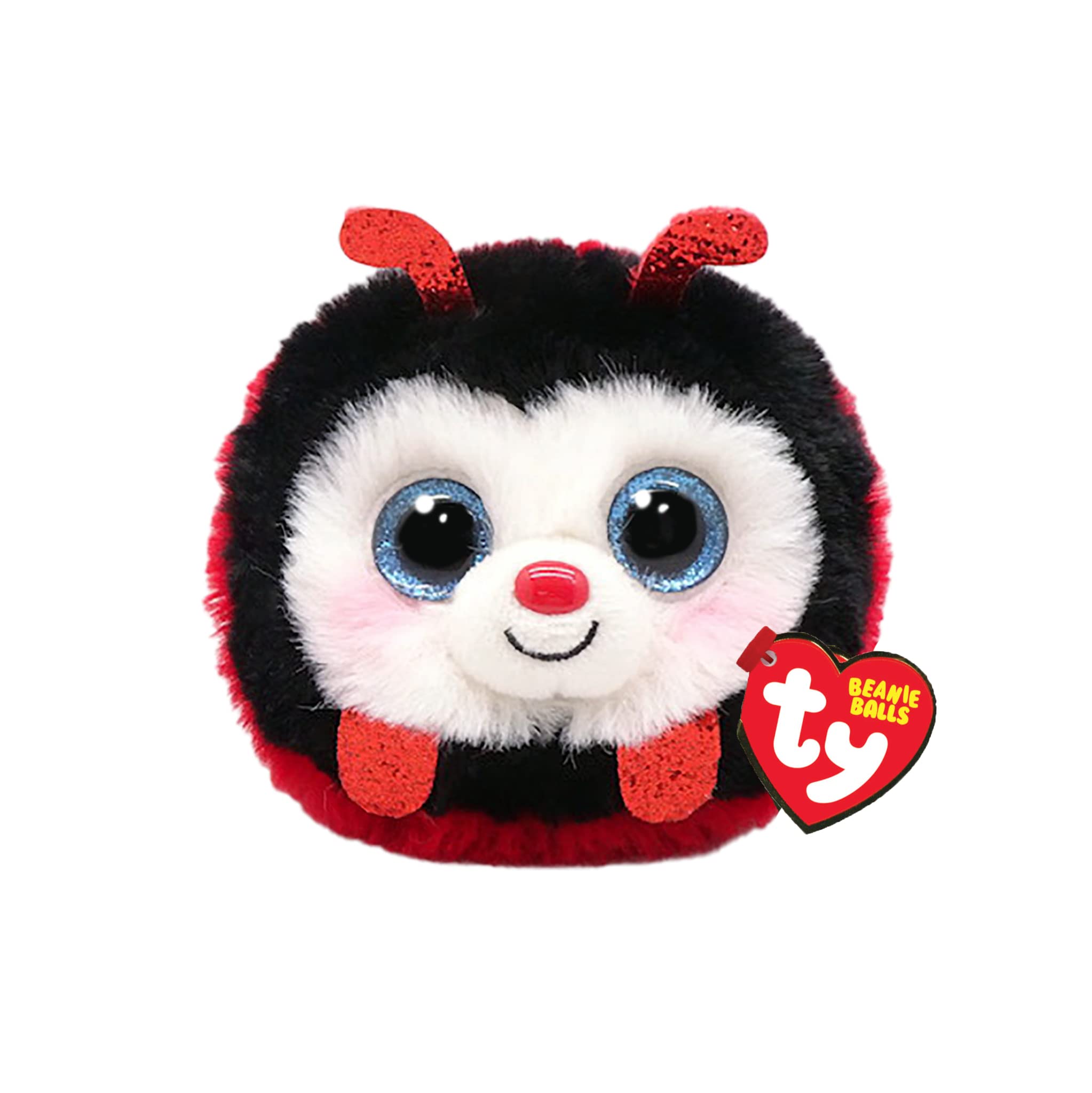 Ty Beanie Balls Izzy the Ladybug Round Plush