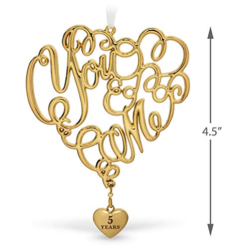 Hallmark Keepsake Christmas Ornament 2019 Our Our Anniversary, You and Me, Metal,