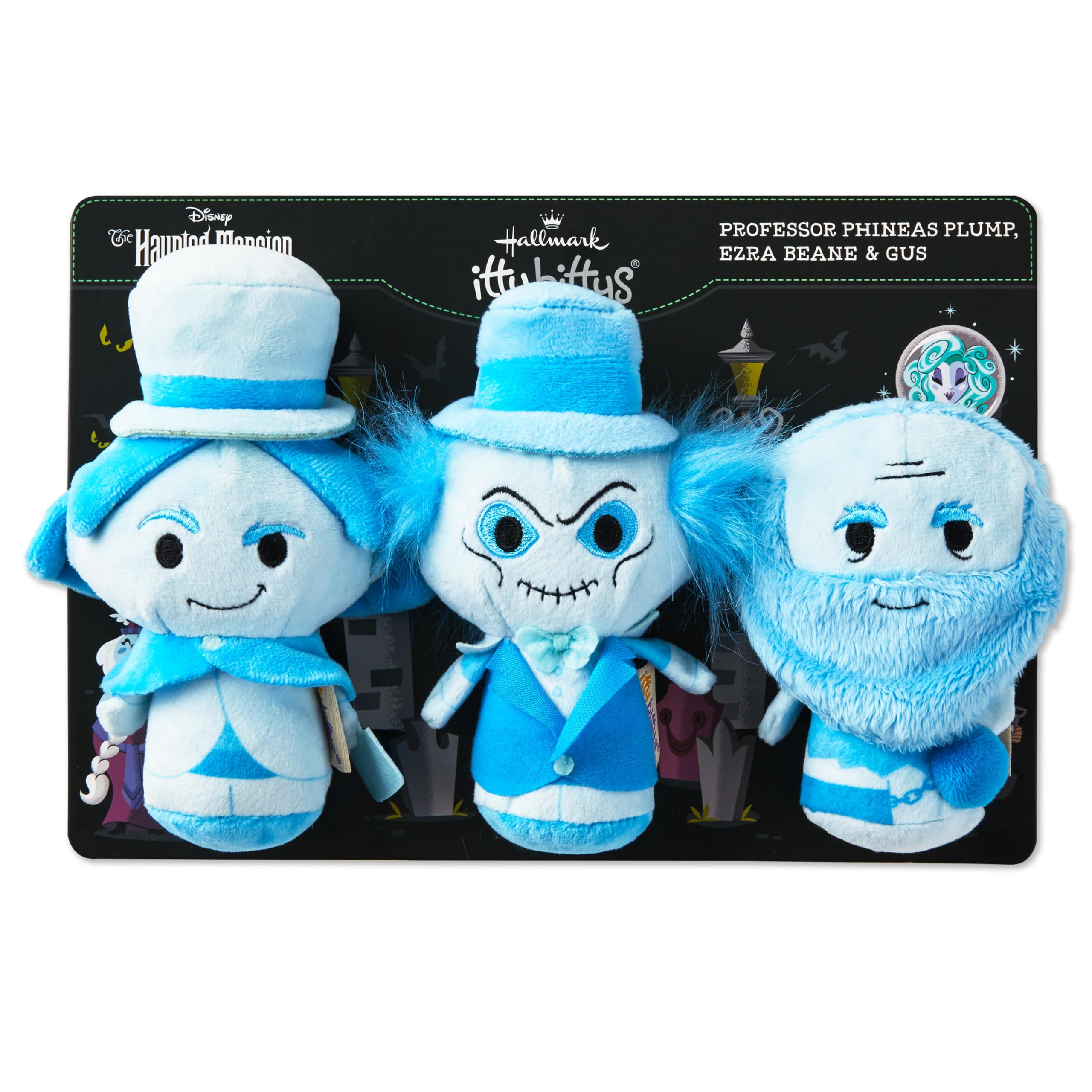 Itty Bittys Disney Haunted Mansion Phineas Ezra Gus Glow in the Dark Plush New