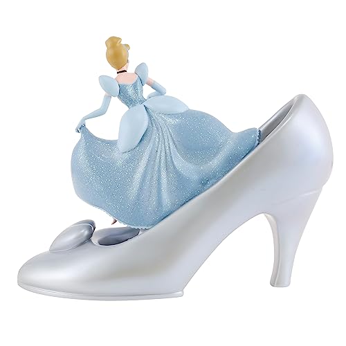 Enesco Disney Showcase 100 Years of Wonder Cinderella and her Glass Slipper Figurine, 7 Inches, Multicolor