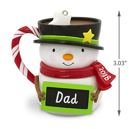 Hallmark Keepsake Christmas Ornament 2018 Year Dated, Dad Snowman Mug