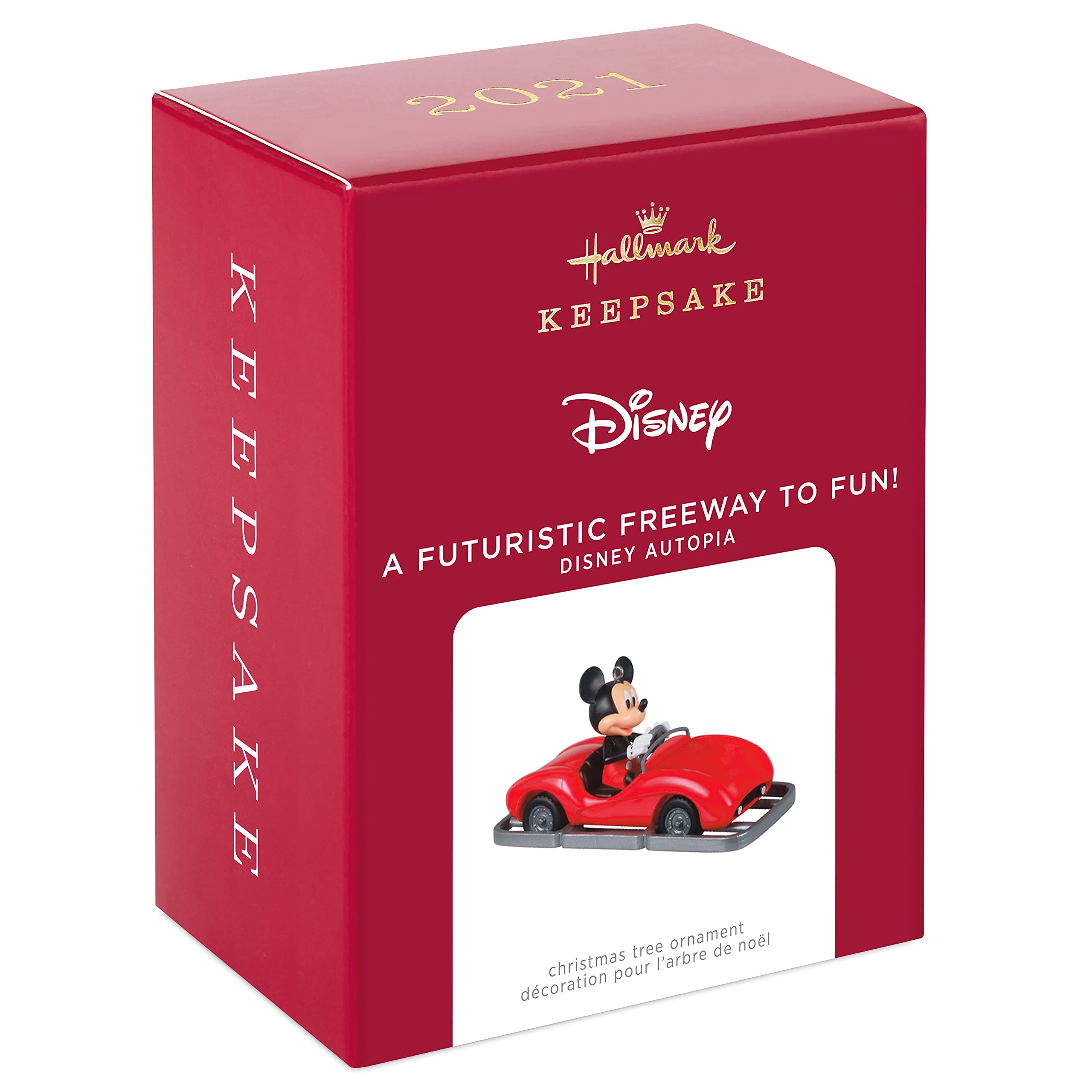 Hallmark Keepsake Christmas Ornament 2021, Disney Autopia Mickey Mouse A Futuristic Freeway to Fun!