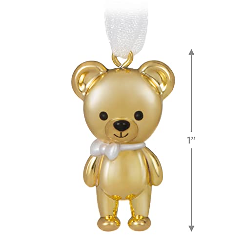 Hallmark Keepsake 1" Miniature Christmas Ornament 2022, Bitty Bear, Metal