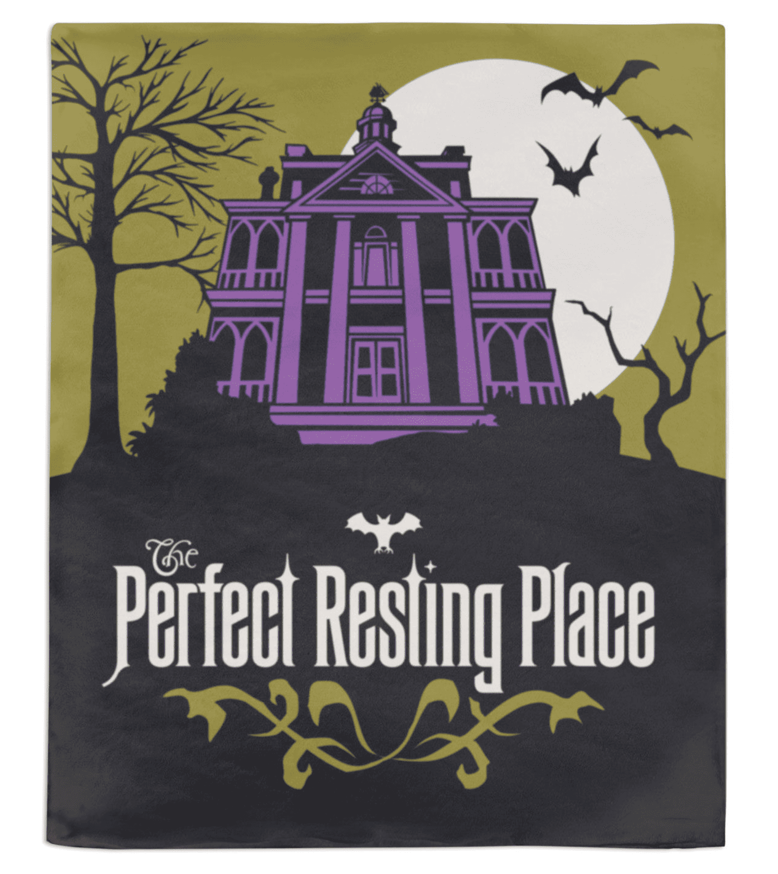 Hallmark Disney Haunted Mansion Resting Place Throw Blanket, 50x60