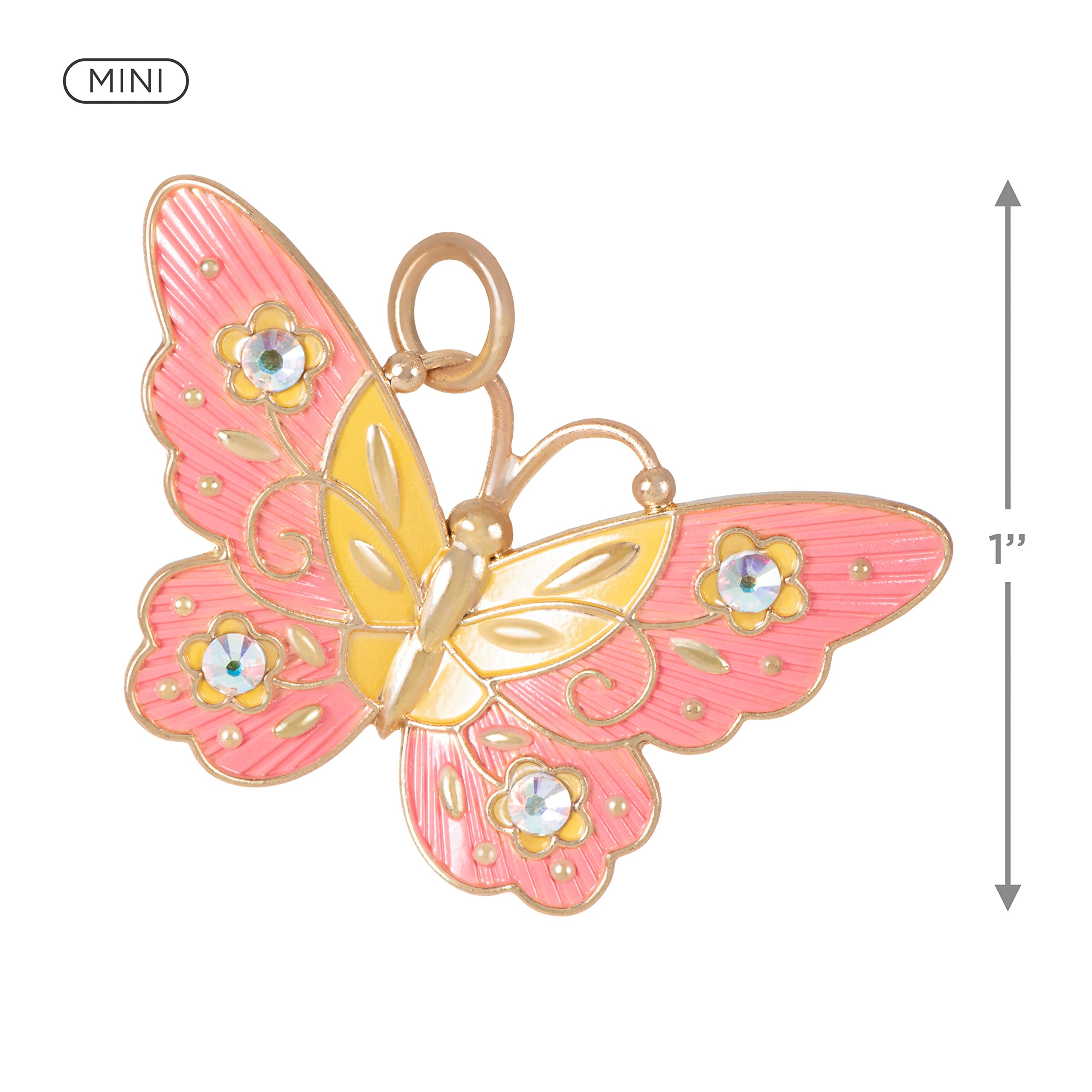 Hallmark Keepsake 1" Miniature Christmas Ornament 2021, Bitty Butterfly, Mini