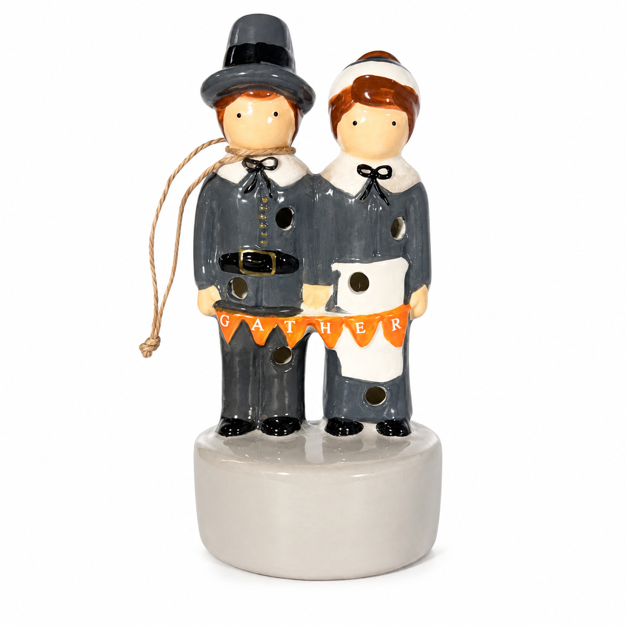 Mud Pie LED Pilgrim Thanksgiving Light-Up Sitter