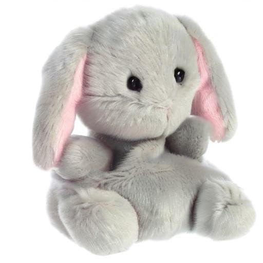 Aurora® Adorable Palm Pals™ Pebbles Bunny™ Stuffed Animal - Pocket-Sized Play - Collectable Fun - Grey 5 Inches