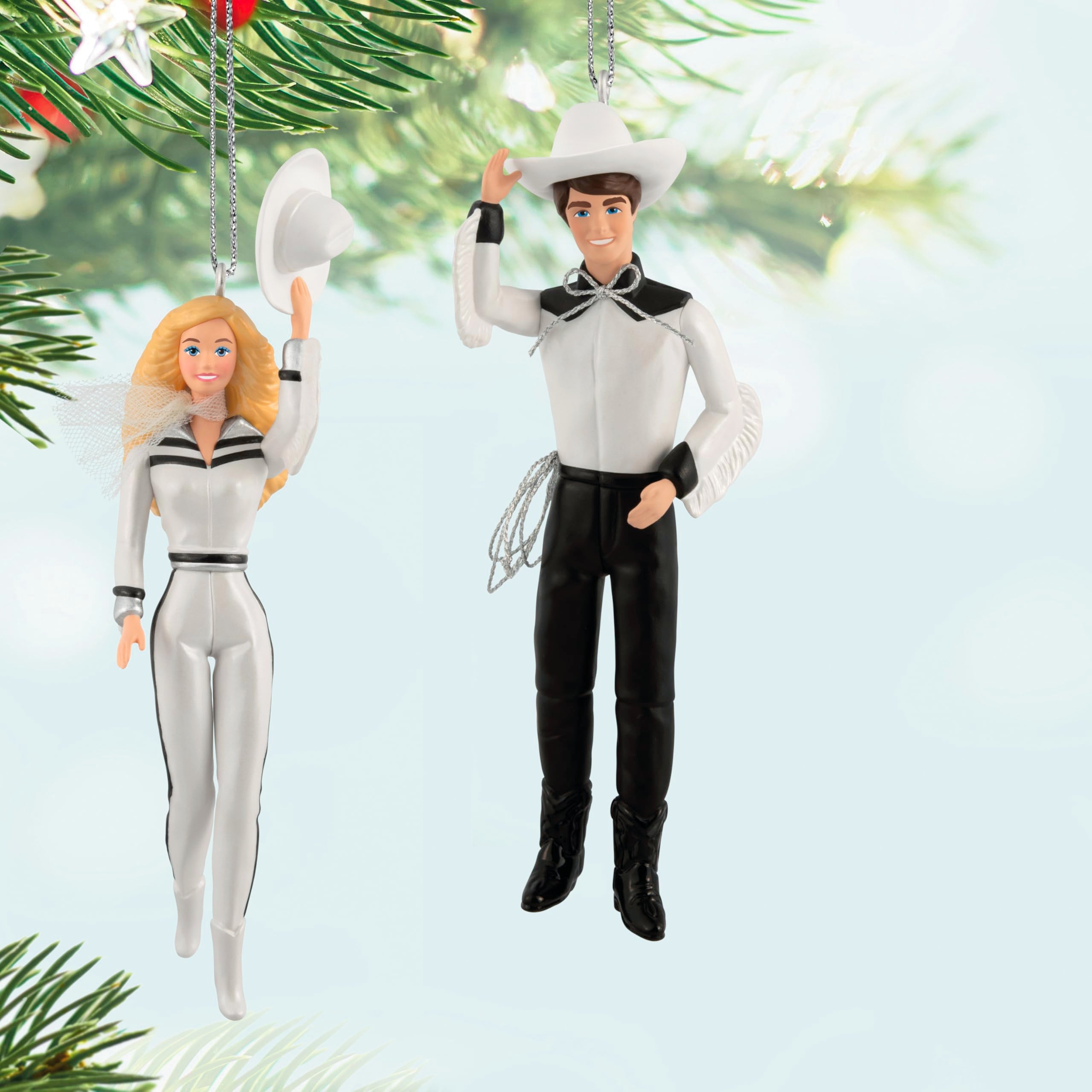 Barbie and Ken Western Stars, Hallmark Keepsake Christmas Ornaments 2025, Set of 2, Gifts for Barbie Fans