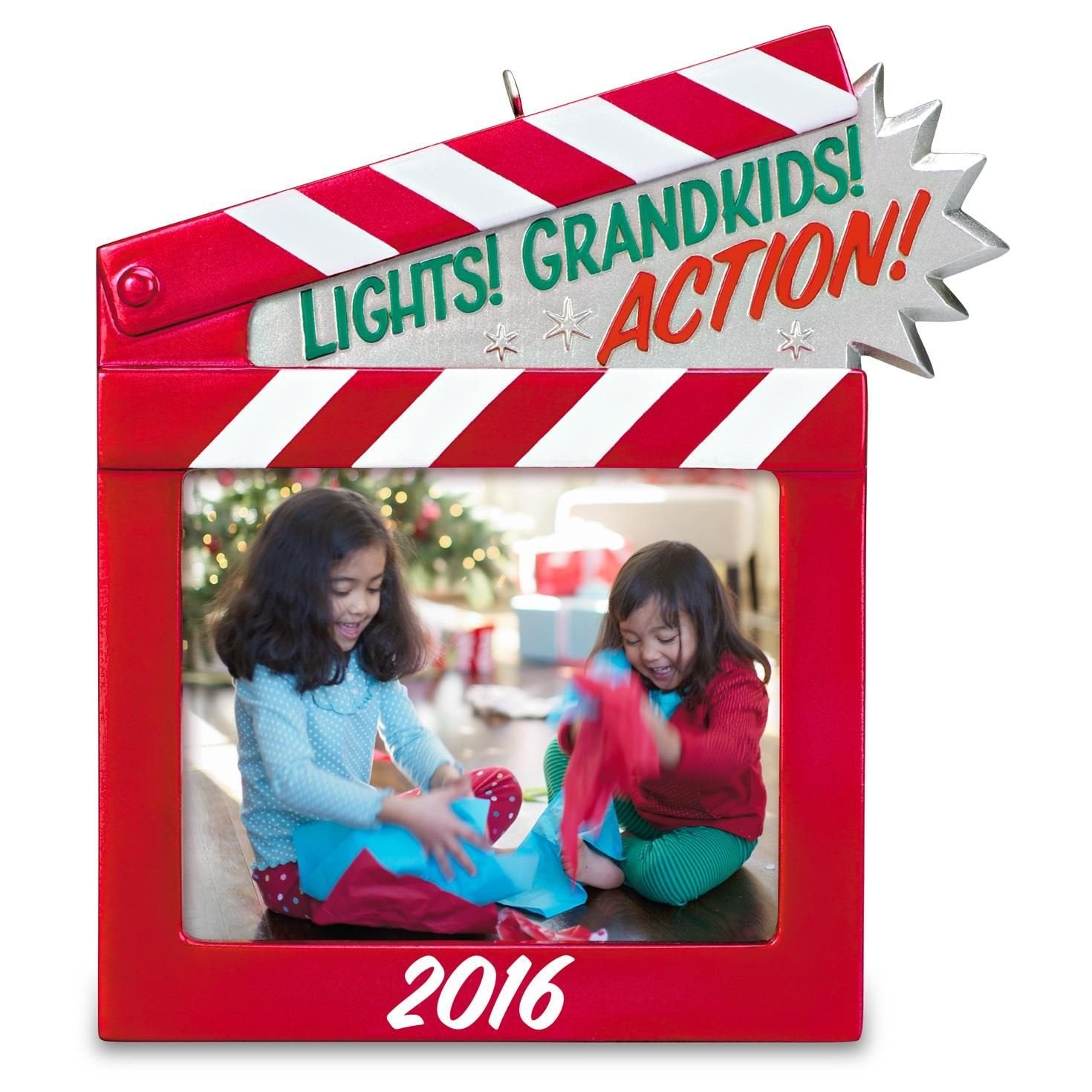 Hallmark Keepsake Ornament Grandkids Clapboard Photo Holder 2016