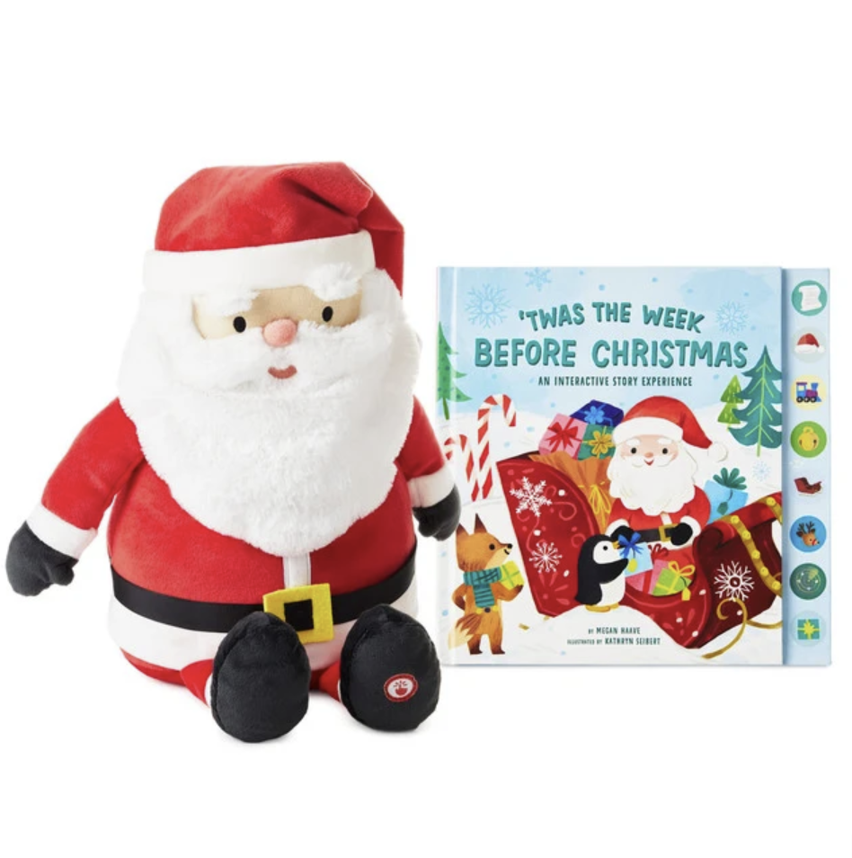 Hallmark Read & Play Santa Interactive Story Book and Plush Set - 'Twas the Week Before Christmas