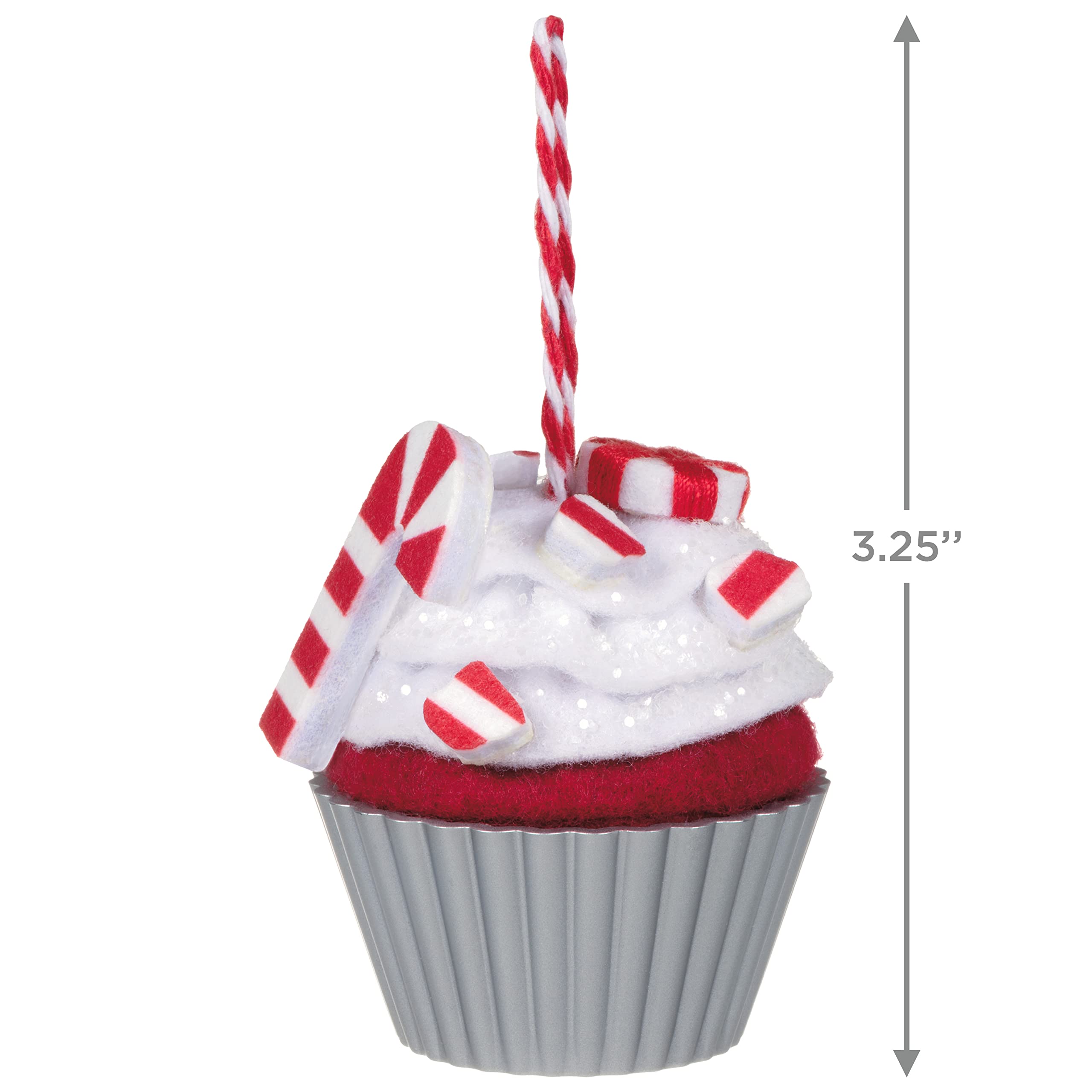 Hallmark Keepsake Fabric Christmas Ornament 2022, Christmas Cupcakes Holiday Merry-Mint