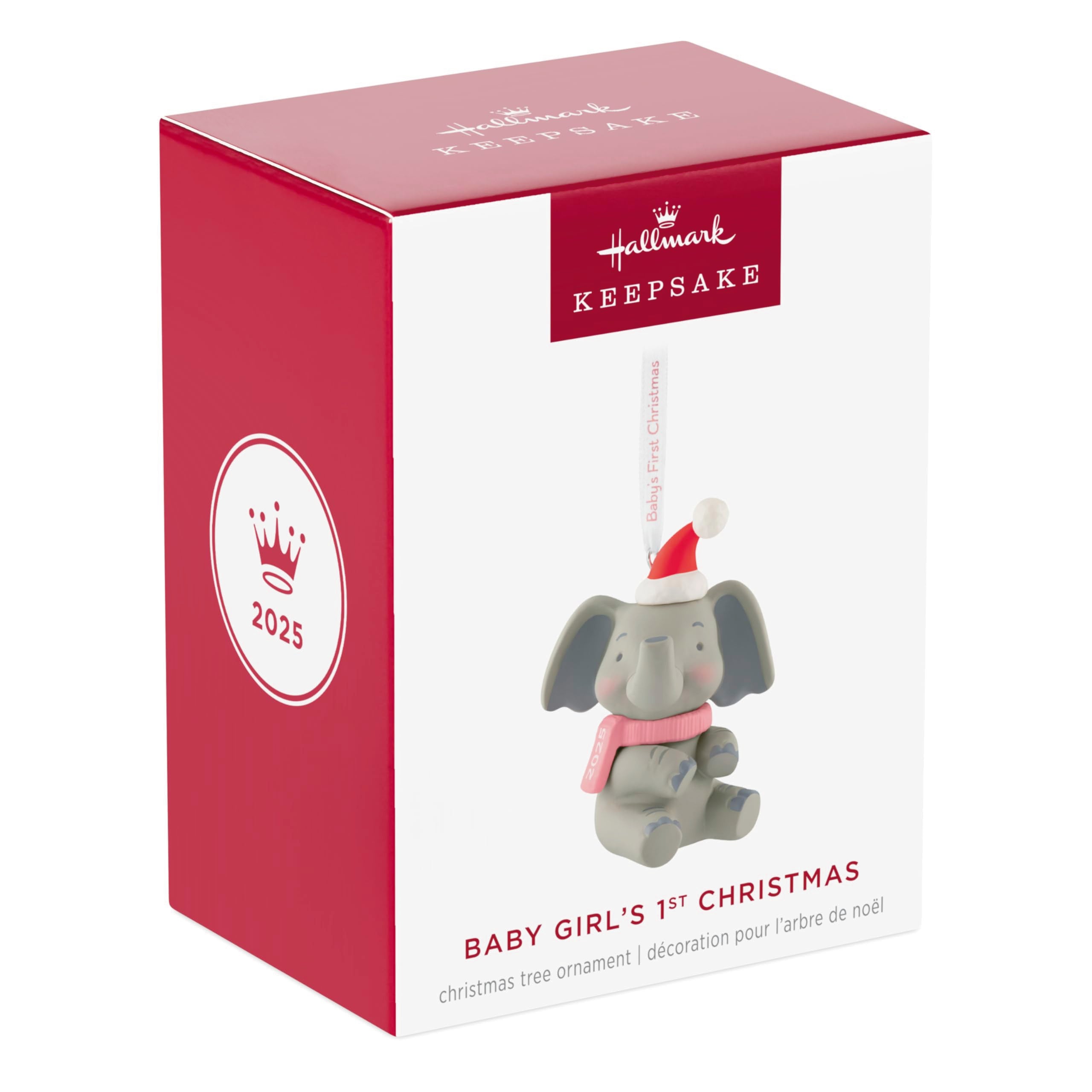 Hallmark Keepsake Christmas Ornament 2025, Baby Girl's First Christmas Elephant 2025