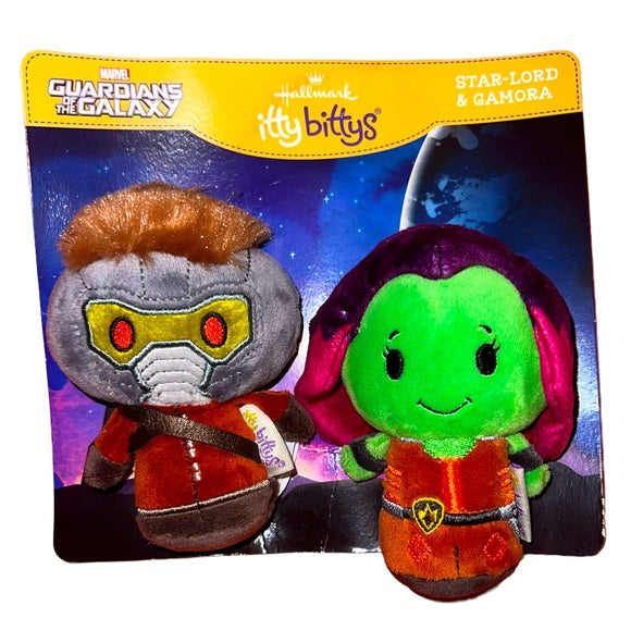 Hallmark itty bittys Marvel Guardians of the Galaxy Star-Lord & Gamora Plush Pair