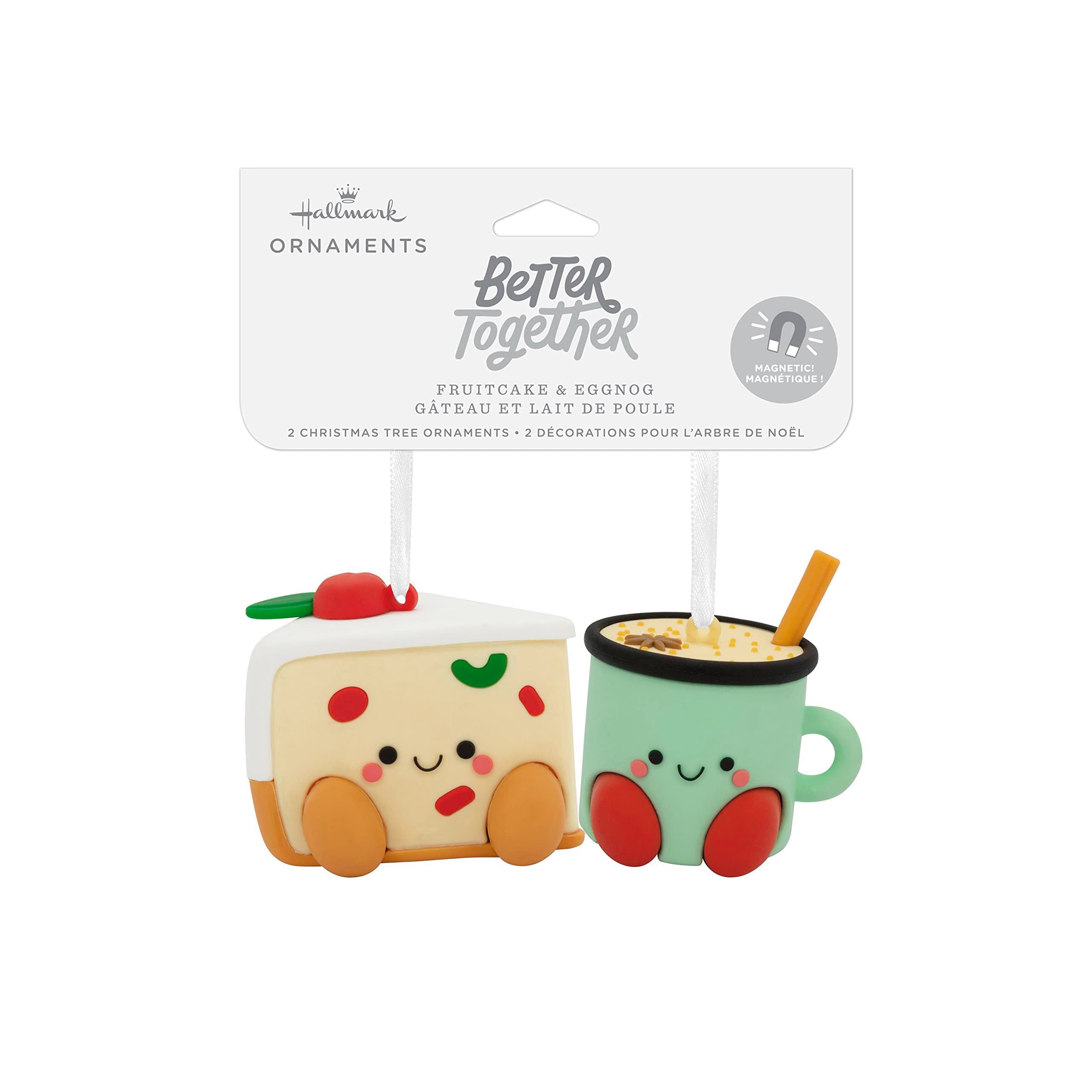 2023 Better Together Fruitcake and Eggnog Magnetic Ornament Set