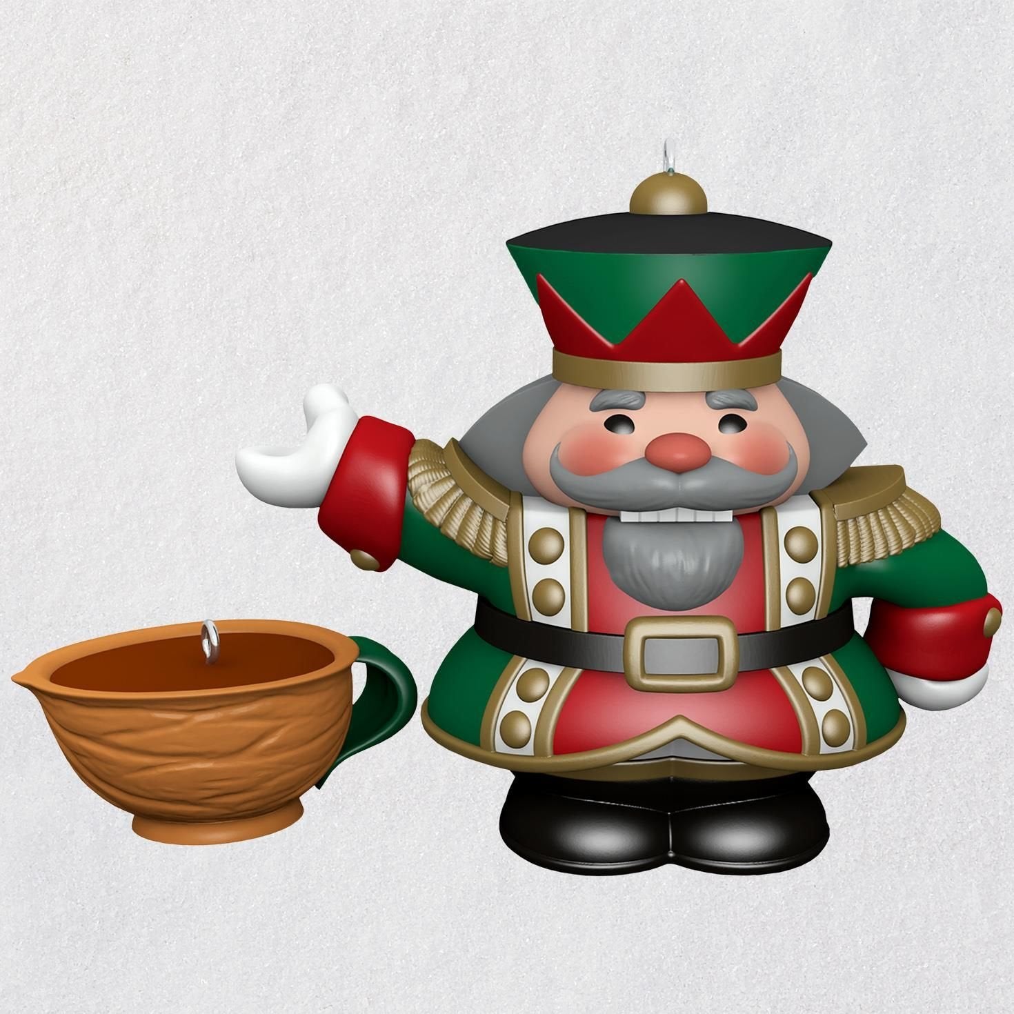 Hallmark Keepsake Christmas Ornaments 2018 Year Dated, Tea Time! Nutcracker, Porcelain, Set of 2