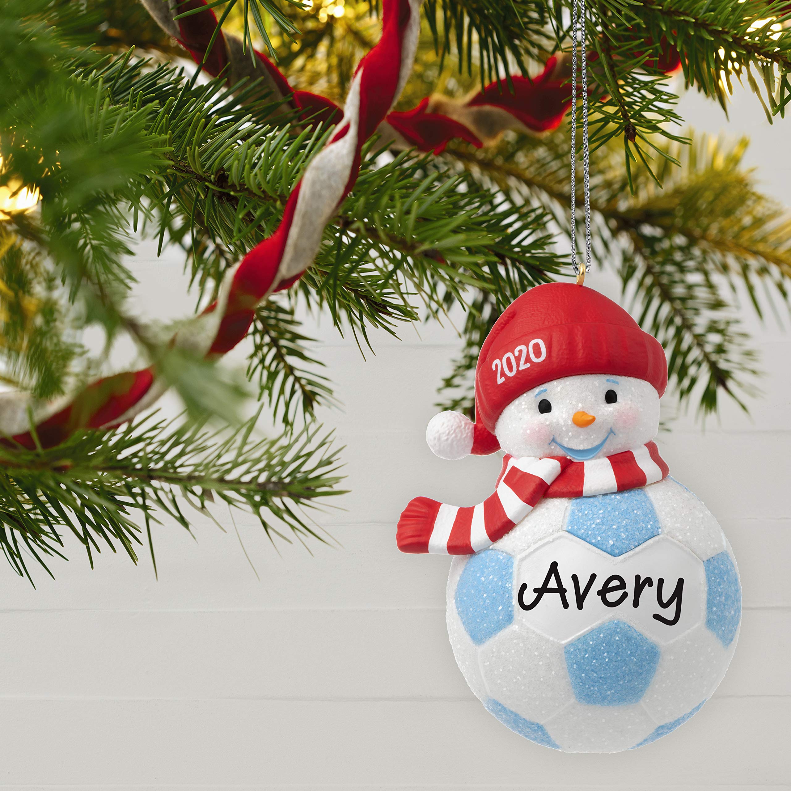 Hallmark Keepsake Christmas Ornament 2020 Year-Dated, Soccer Snowman, DIY Personalized (1299QGO1784)