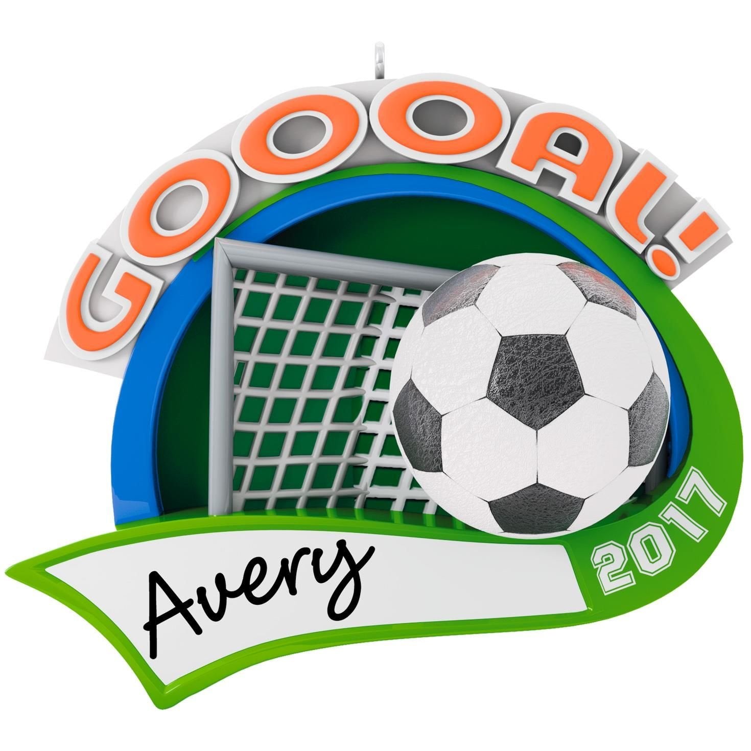 Hallmark Keepsake 2017 Soccer Star Personalization Dated Christmas Ornament