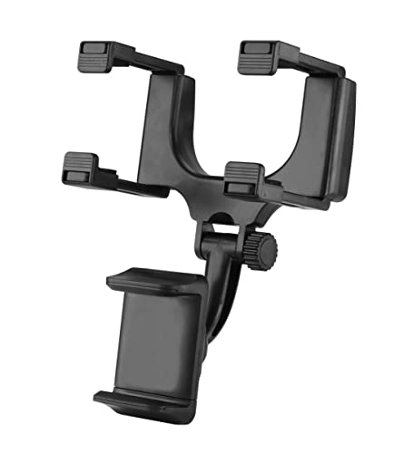 FineLife Products 360°Rotatable and Retractable Car Rearview Mirror Phone Holder Mount, Multifunctional Adjustable Universal Phone Holder, Universal Phone GPS Holder for All Smartphones