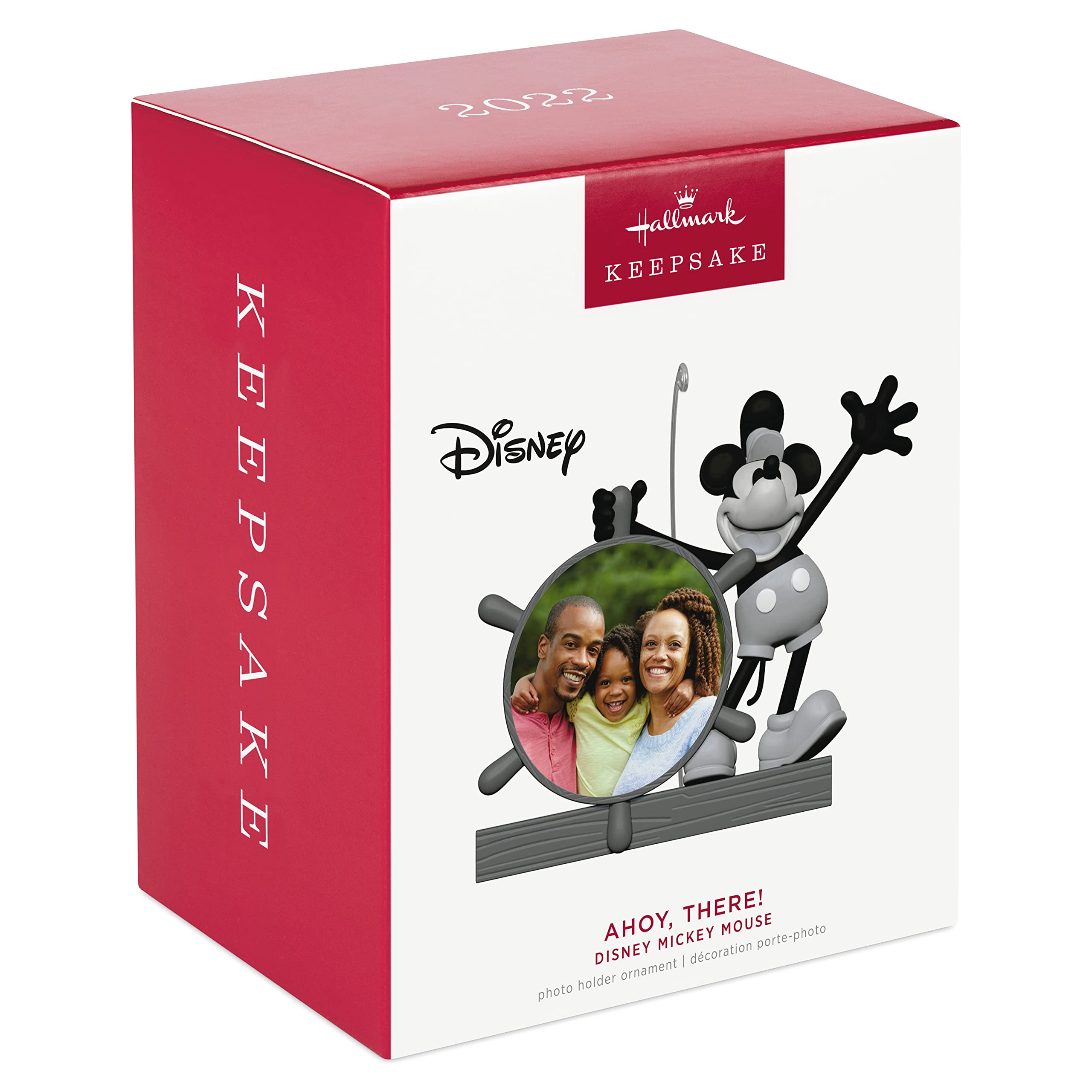 Hallmark Keepsake Plastic Christmas Ornament 2022, Disney Mickey Mouse Ahoy, There! Steamboat Willie
