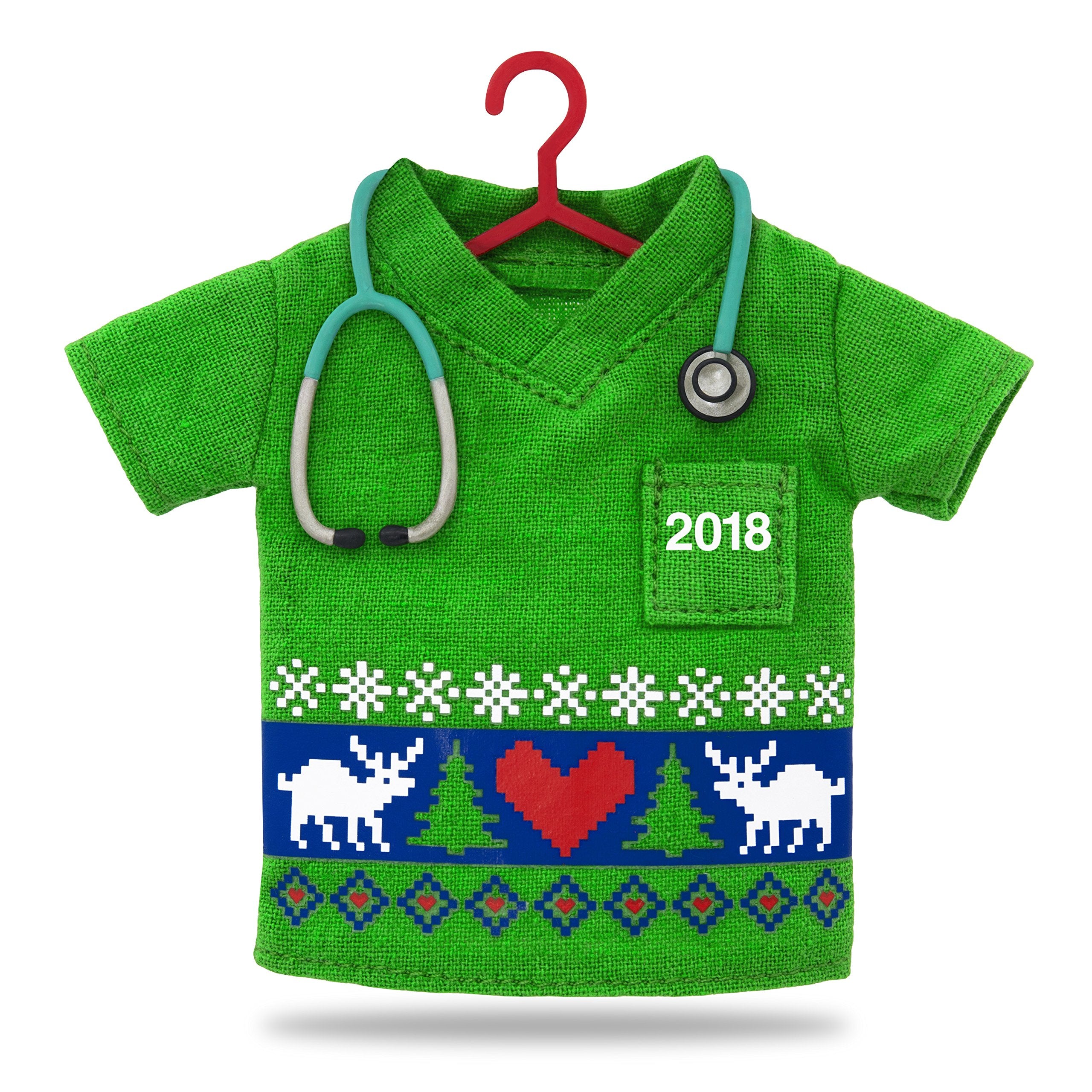 Hallmark 1299QGO2126 Happy Holday Scrubs Keepsake Christmas Ornaments