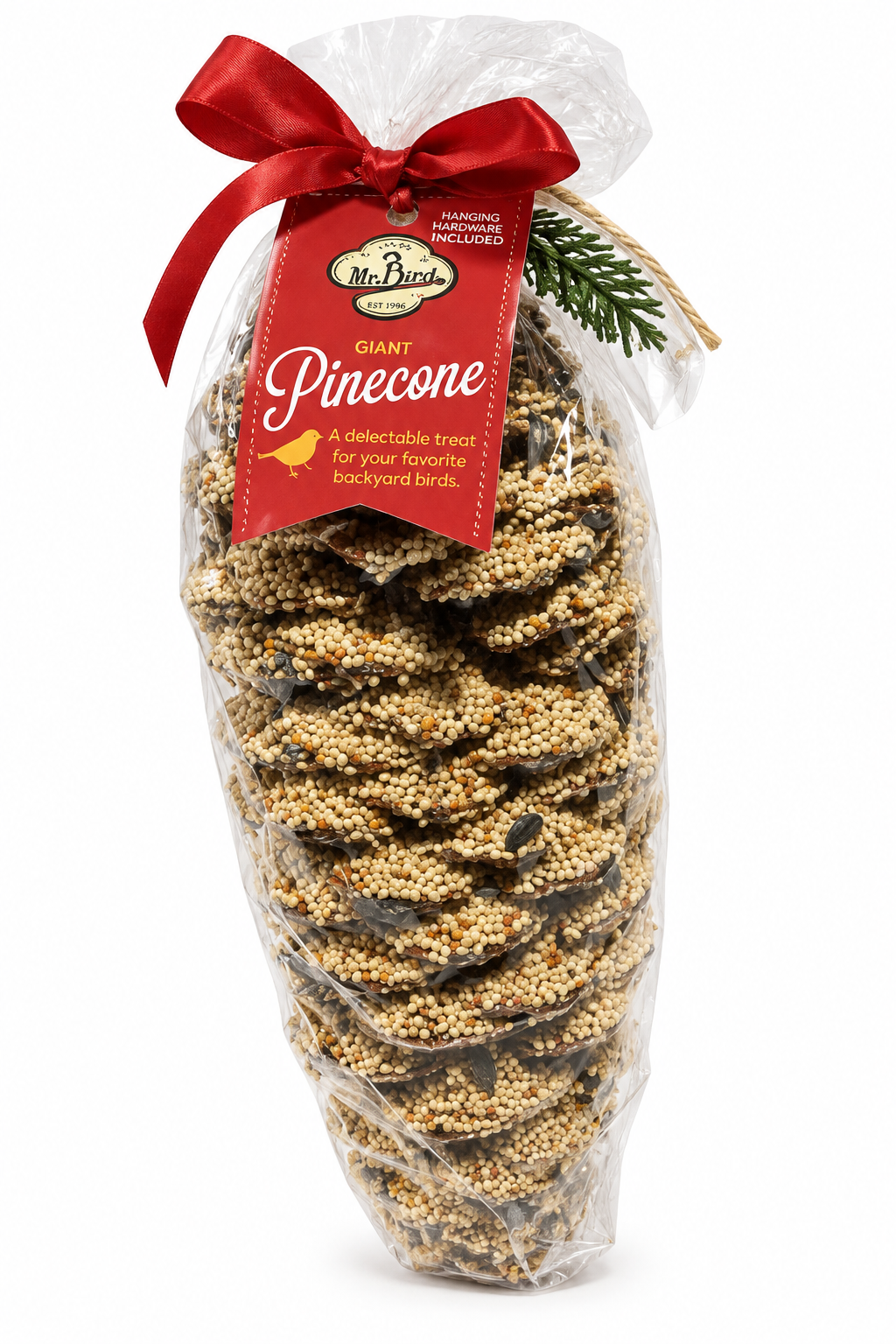 Giant Pinecone Wild Bird Seed Mr. Bird Treat Hanger