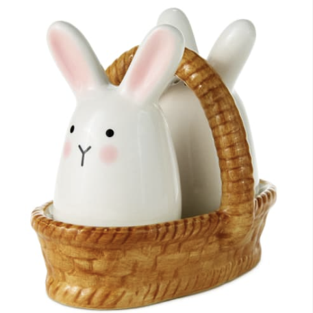 Bunnies in Basket Salt and Pepper Shaker Set,