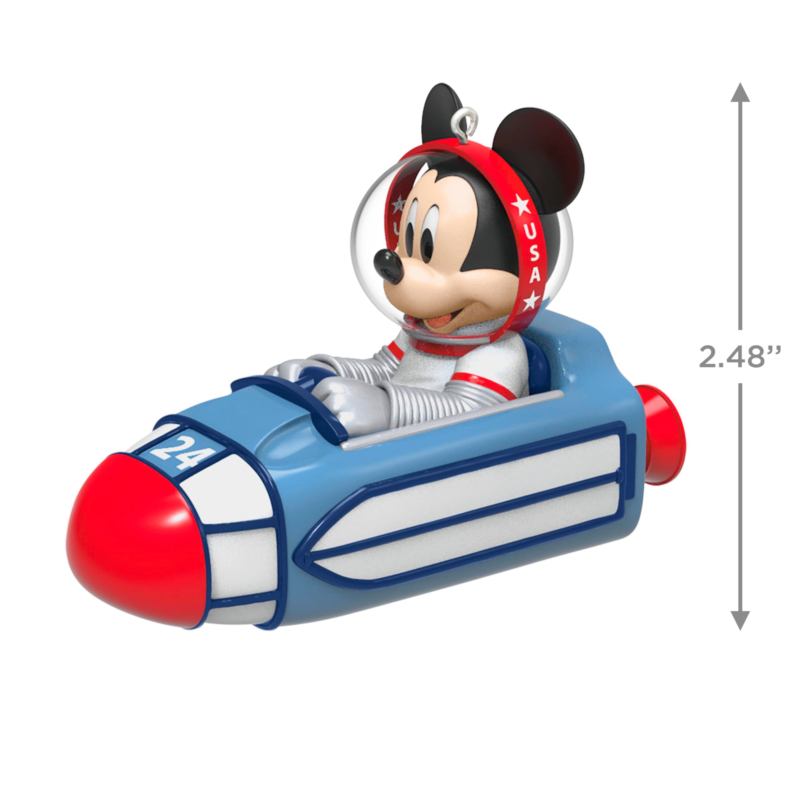Hallmark Keepsake Mickey Mouse Christmas Ornament 2024, Disney Space Mountain Clear for Launch, Gifts for Disney Fans
