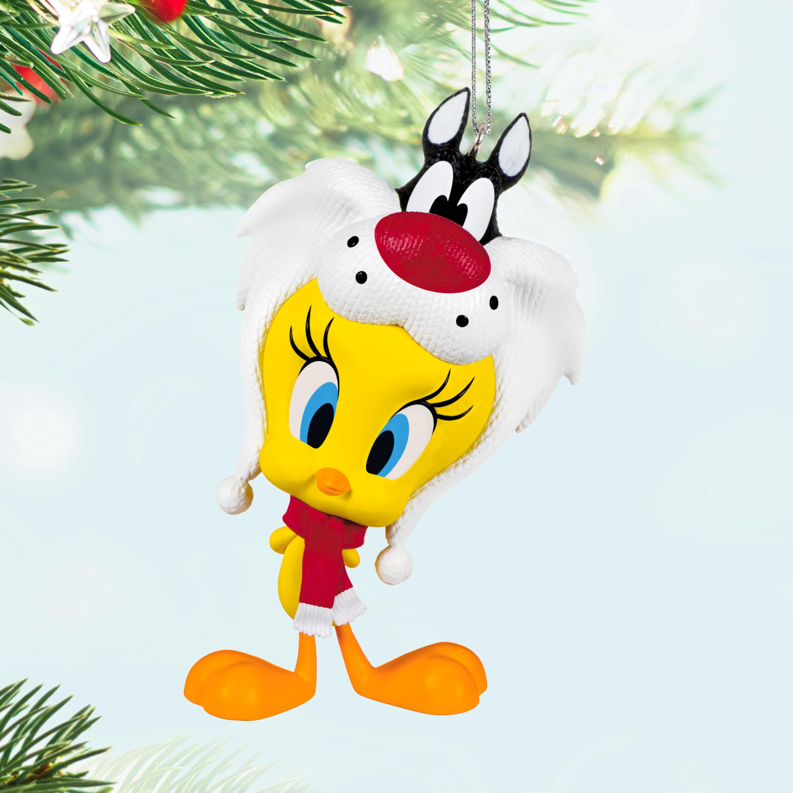 Hallmark Keepsake Christmas Ornament 2024, Looney Tunes Tweety Puddy Tat Hat, Cartoon Gifts