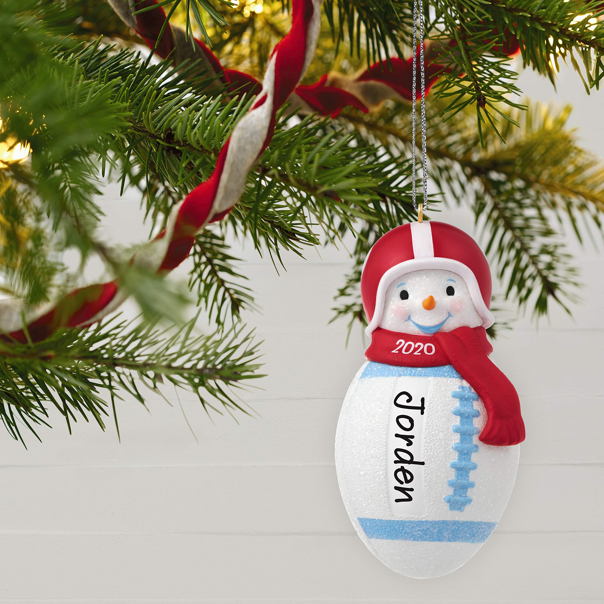 Hallmark Keepsake Christmas Ornament 2020 Year-Dated, Football Snowman, DIY Personalized, 1299QGO1801