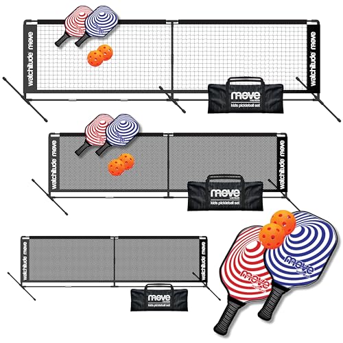 watchitude Move Indoor/Outdoor Kids Pickle Ball Net Set 7ft - 10ft (7 ft)