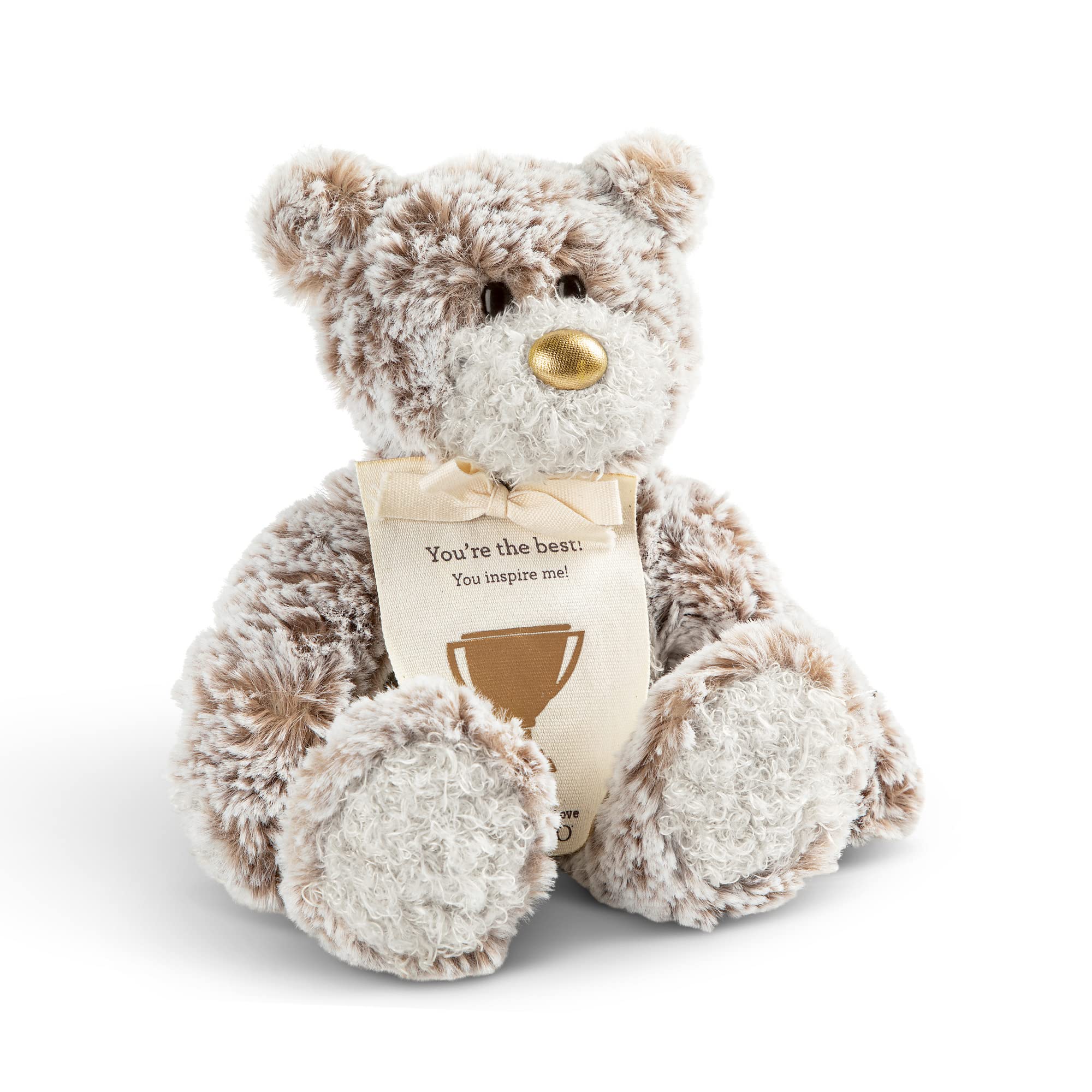 DEMDACO Giving Bear Mini Plush with "You are inspiring" Trophy Tag