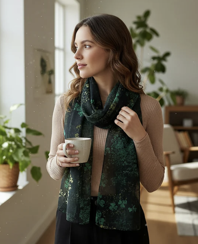 Cardinal Birch Scarf, Saint Patties Day, A Walk in the Park