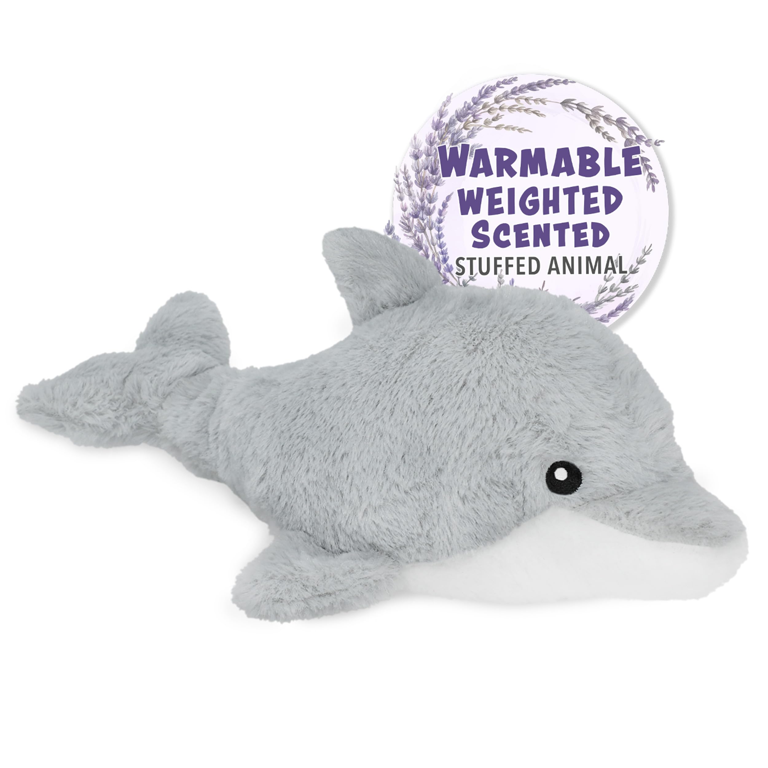 Warm Pals Dolly Dolphin Grey Microwavable Heated Lavender Scented Plush NWT
