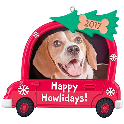 Hallmark Keepsake 2017 Happy Howlidays! Dog Picture Frame Dated Christmas Ornament
