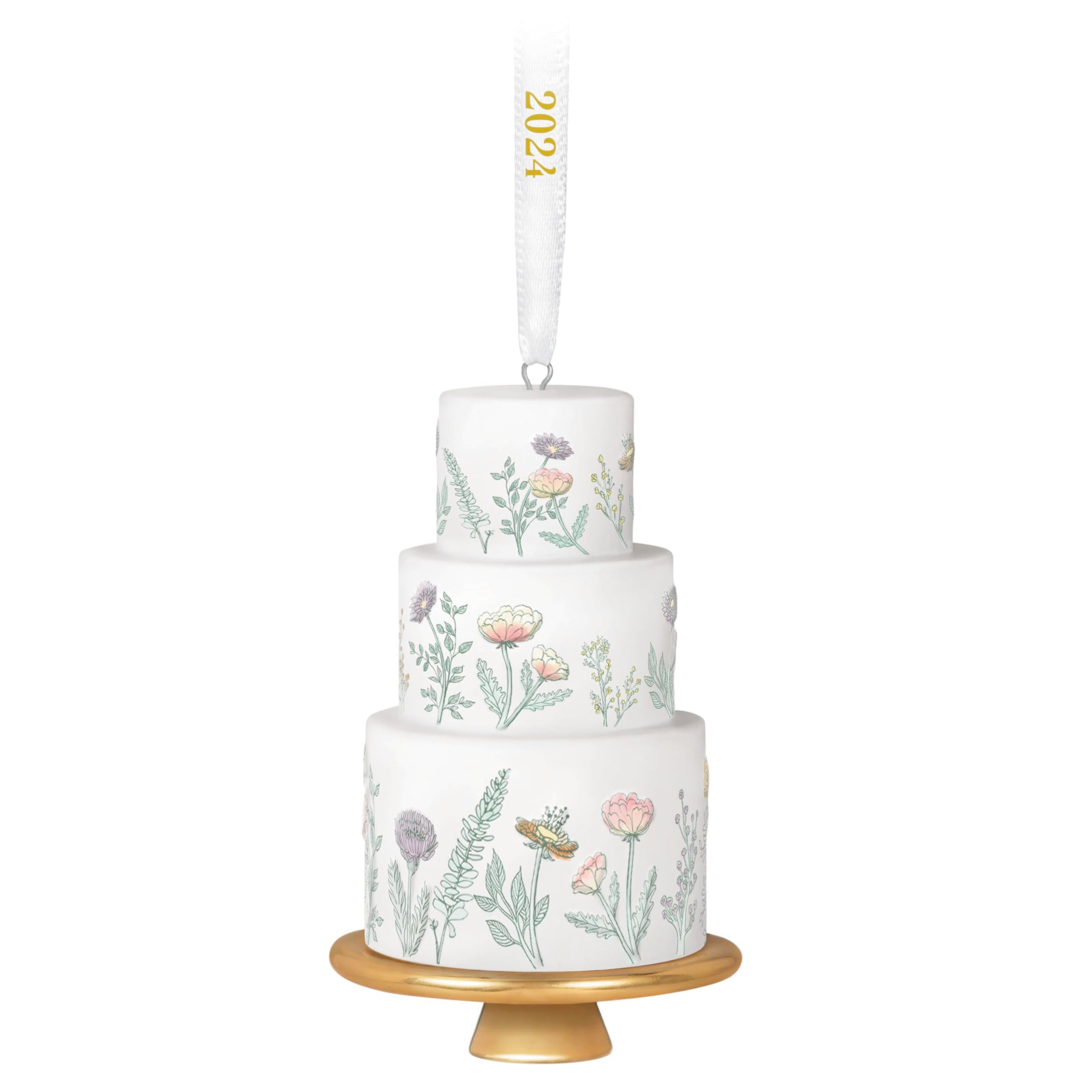 Hallmark Keepsake Christmas Ornament 2024, Tiers of Joy Wedding Cake, Porcelain, Gift for Couple