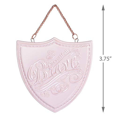 Hallmark Keepsake Christmas Ornament 2020 Beautifully Brave Pink Shield Porcelain