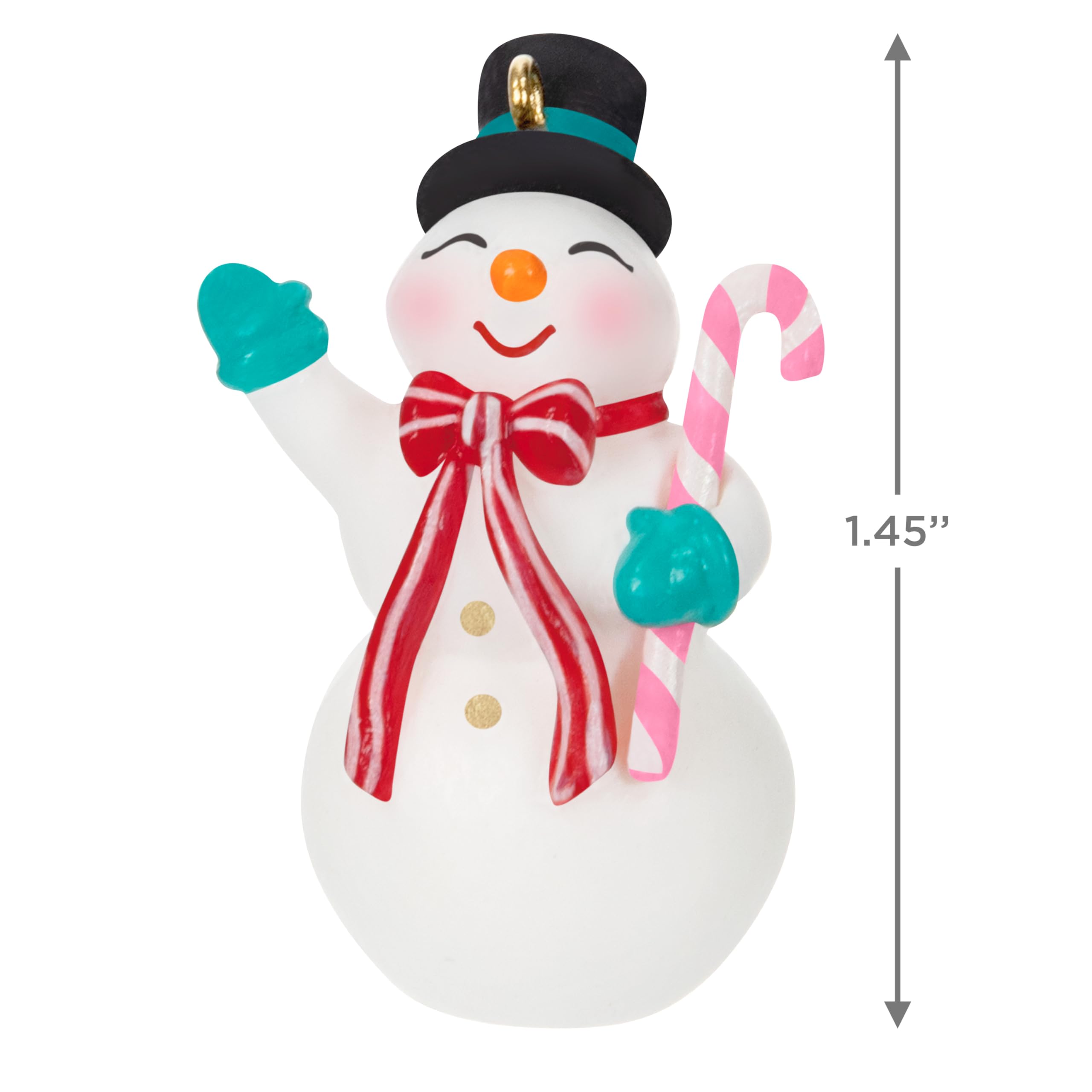 Hallmark Keepsake 1.45" Mini Christmas Ornament, Nostalgic Snowman, Snowman Collectors Gifts